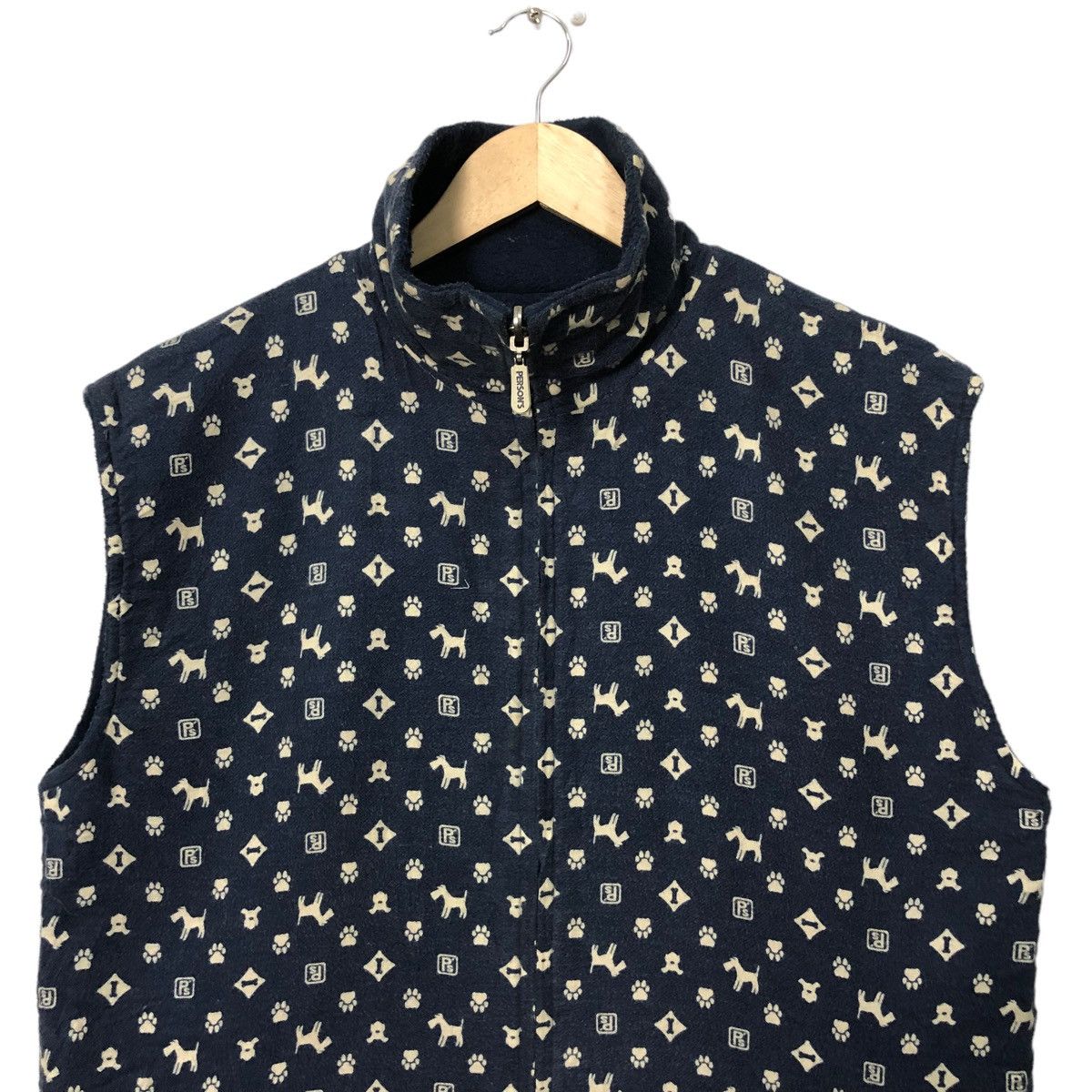 PERSON'S Vintage Persons Reversible Full Print Zipper Ups Vest Size US XL / EU 56 / 4 - 2 Thumbnail