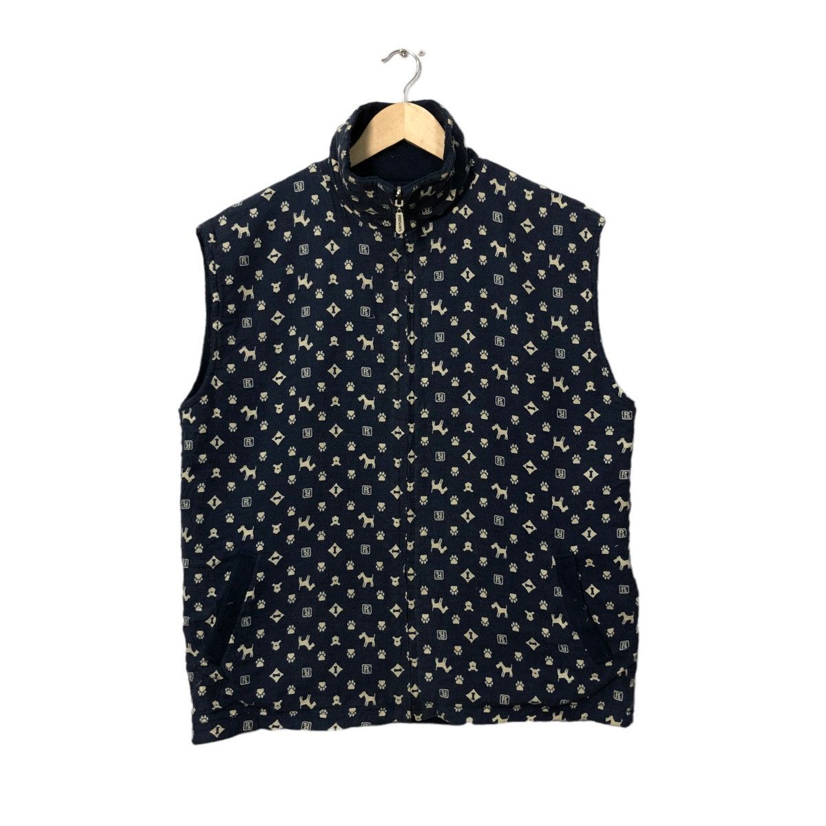 PERSON'S Vintage Persons Reversible Full Print Zipper Ups Vest Size US XL / EU 56 / 4 - 1 Thumbnail