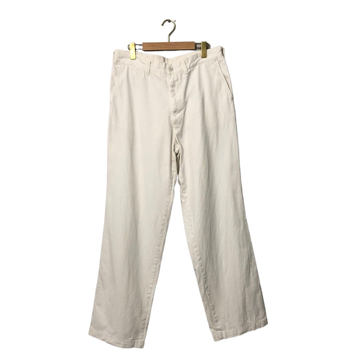 image of Schott N.y.c Straight Cut Trousers Pants W34 in White, Men's