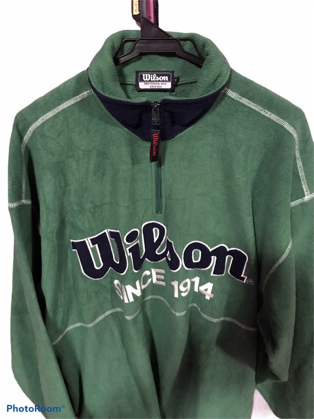 Vintage VINTAGE WILSON GREEN SIZE L 90s BIG LOGO Size US L / EU 52-54 / 3 - 1 Thumbnail