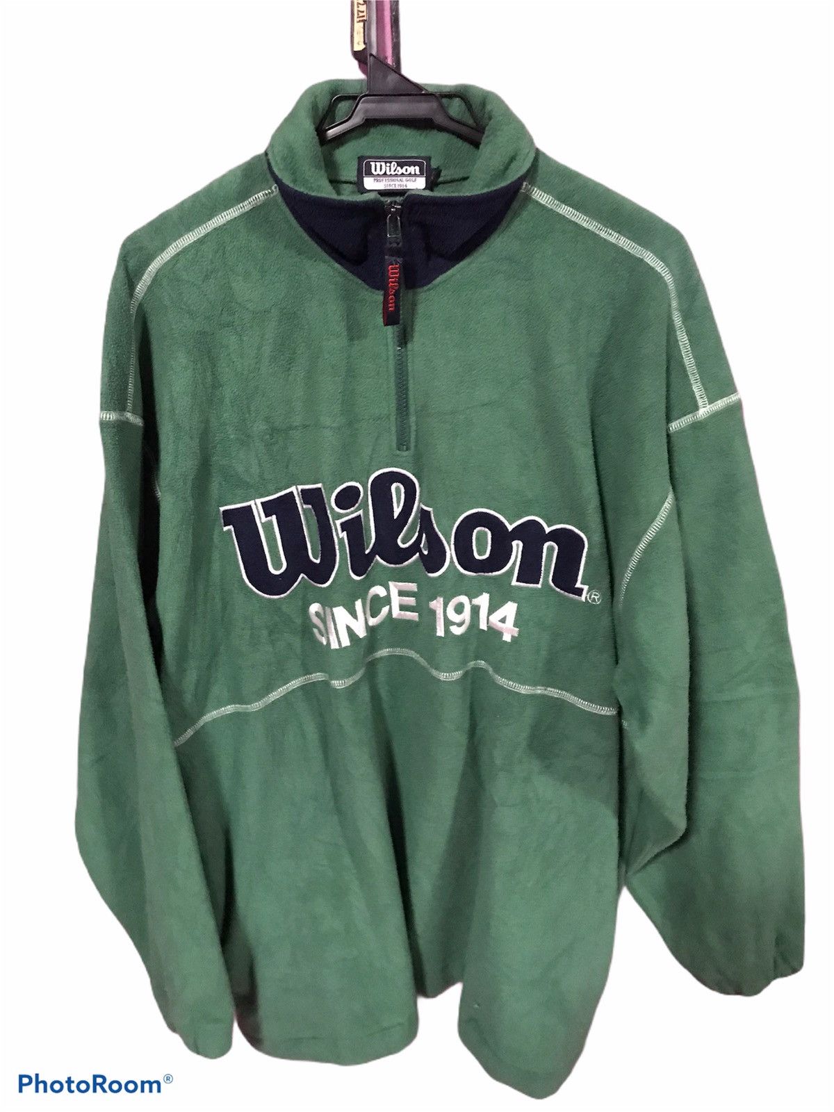 Vintage VINTAGE WILSON GREEN SIZE L 90s BIG LOGO Size US L / EU 52-54 / 3 - 2 Thumbnail