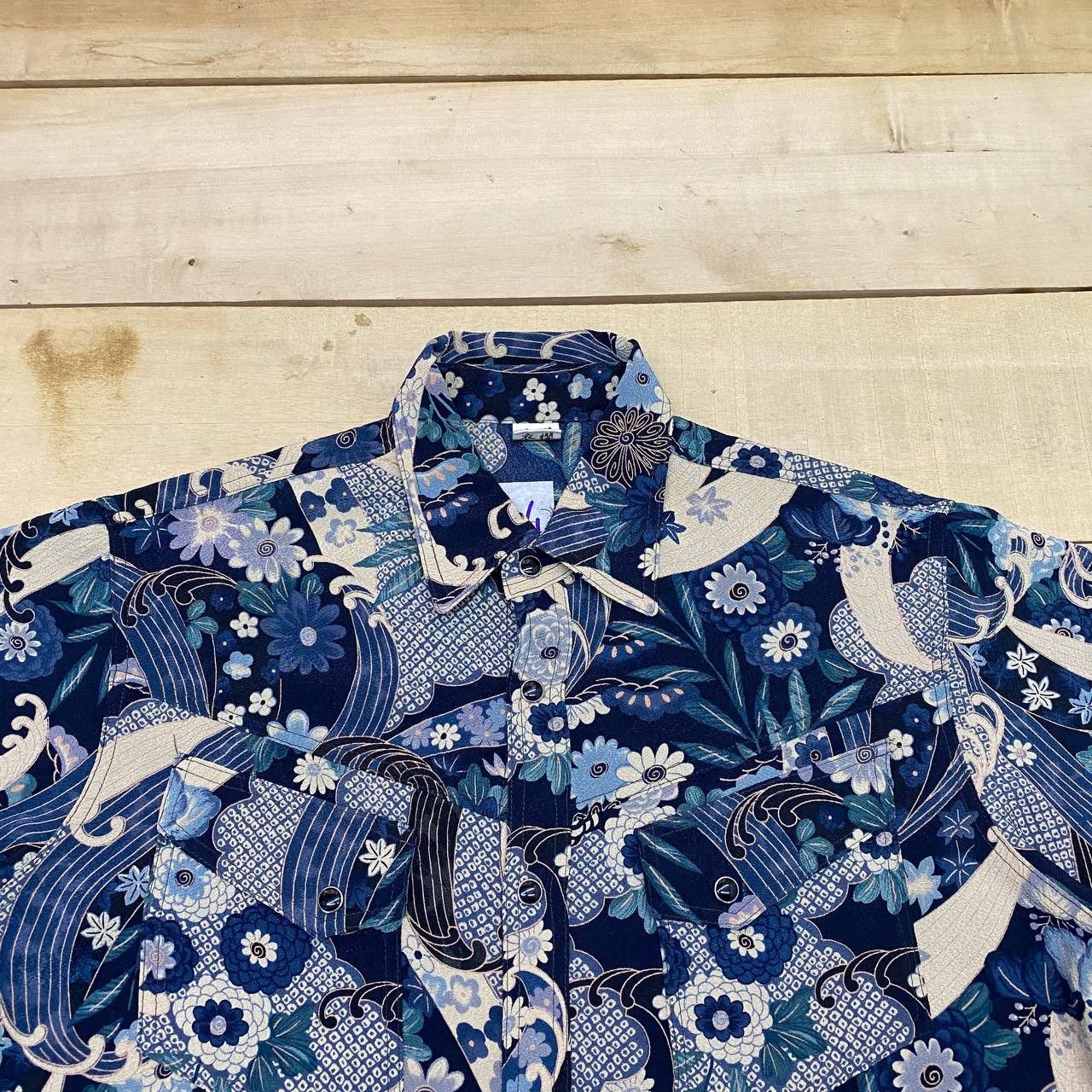 Japanese Brand × Vintage A584 VTG MADE IN JAPAN SAKURA MOTIF RARE SHIRT Size US M / EU 48-50 / 2 - 4 Thumbnail