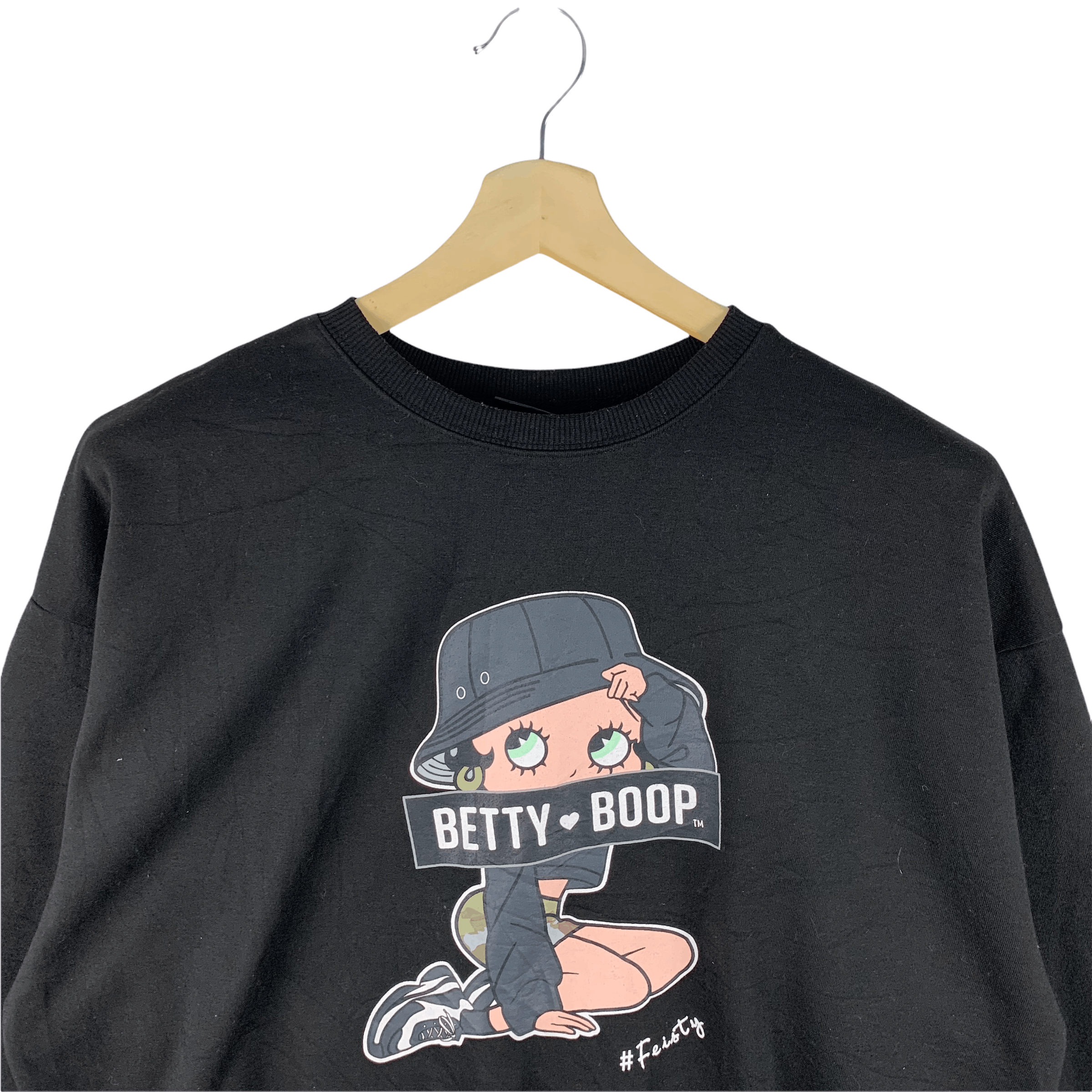 Japanese Brand Betty Boop X Strange Heaven Big Logo Sweater #3630-127 Size US XL / EU 56 / 4 - 2 Thumbnail
