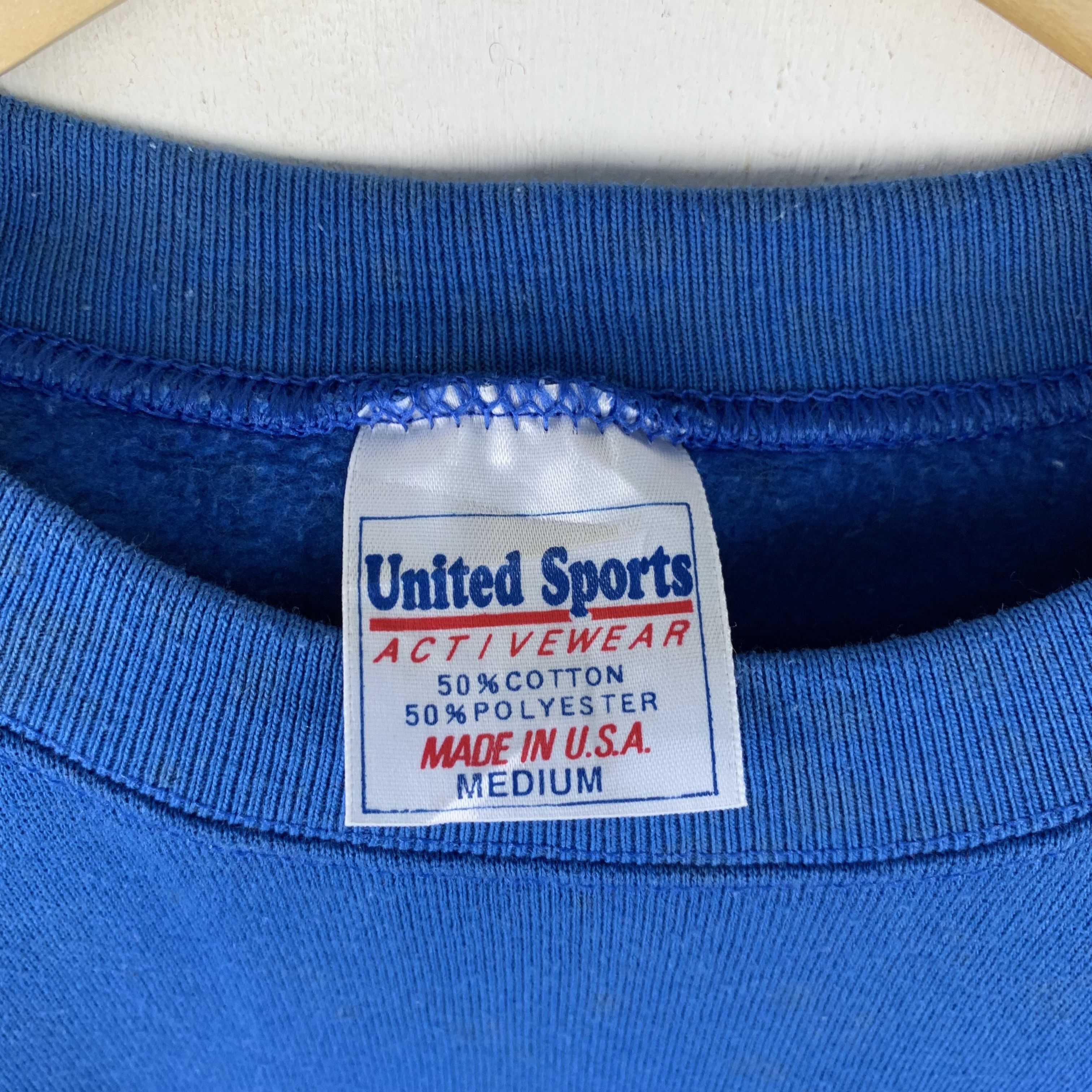 Japanese Brand Vintage Plain United Sports Blue Sweatshirts #3626-127 Size US M / EU 48-50 / 2 - 9 Thumbnail