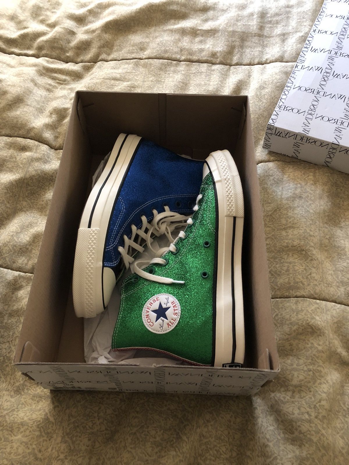 Converse J.W.Anderson Jw Anderson Converse Blue green Glitter Shoes As Seen On Frank Ocean Grailed