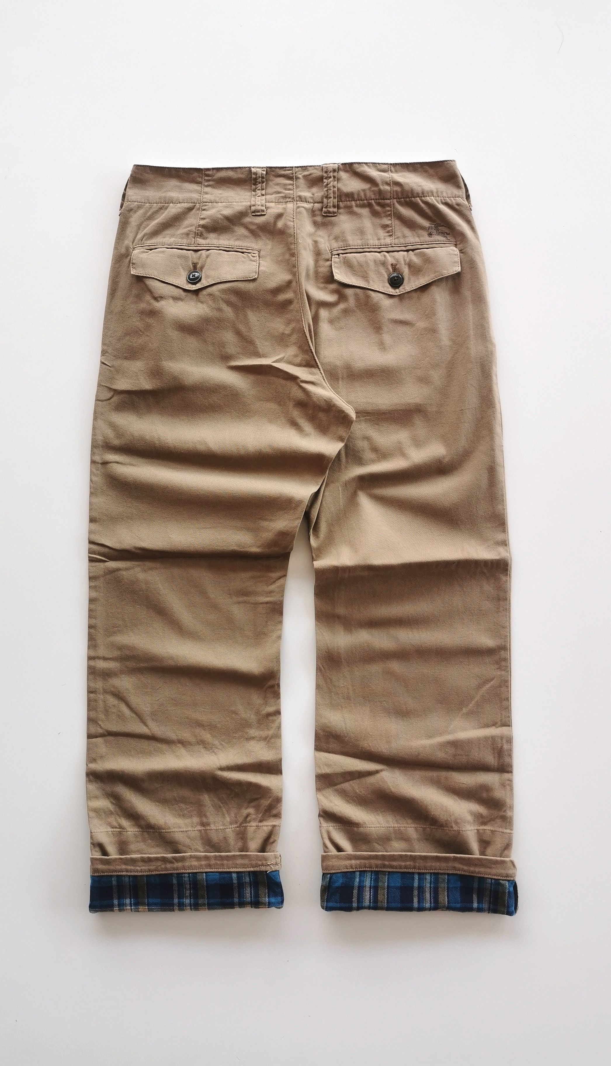 Burberry Designer Burberry Blue Checkered Legs Fatigue Pants Size US 31 - 7 Thumbnail