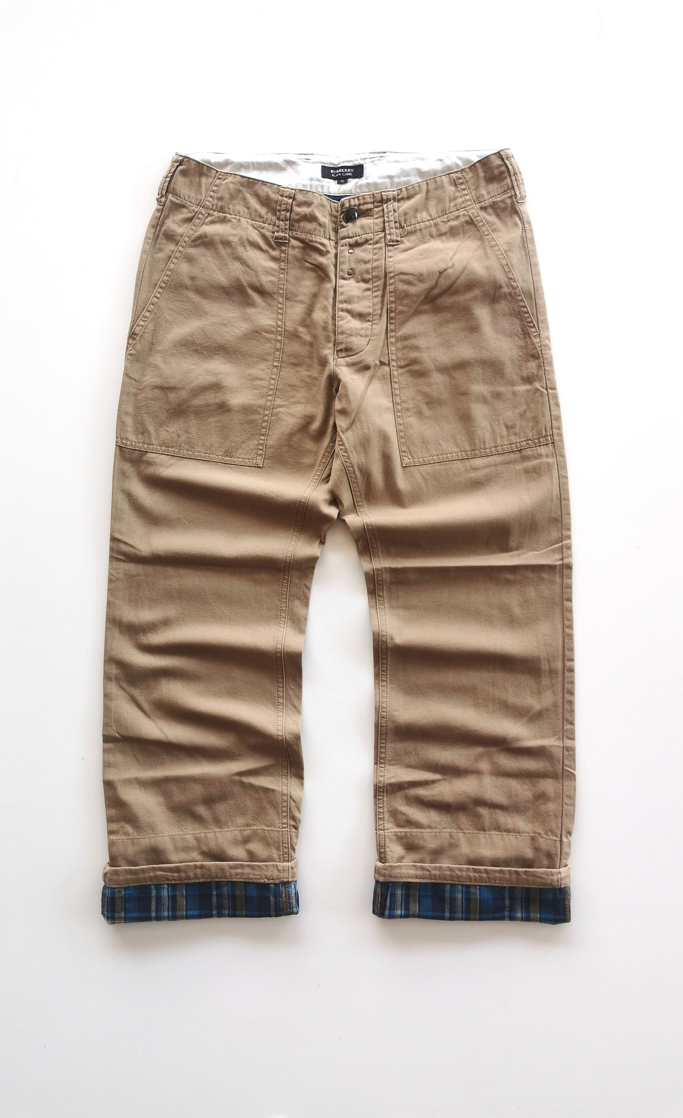 Burberry Designer Burberry Blue Checkered Legs Fatigue Pants Size US 31 - 3 Thumbnail
