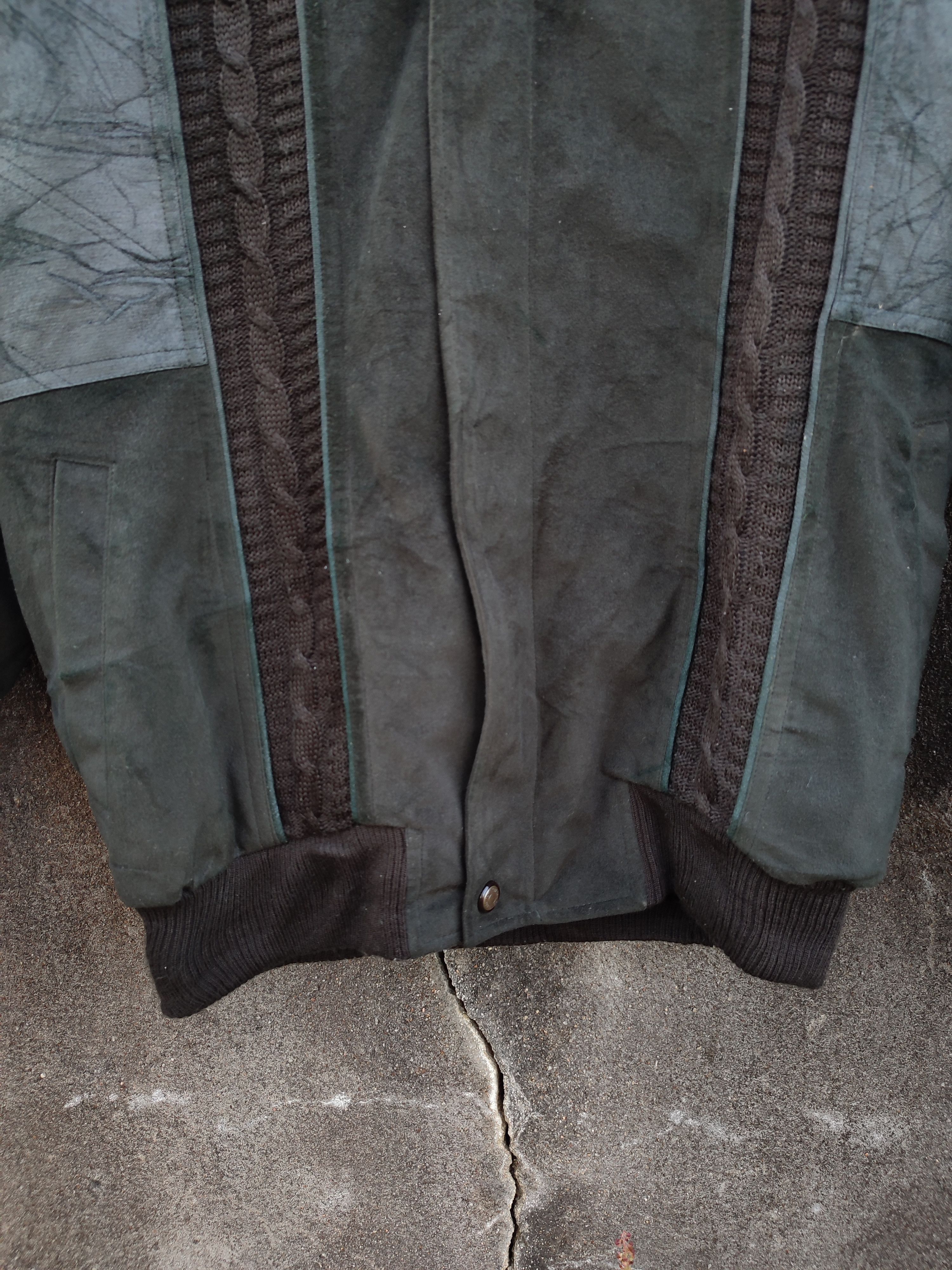 Japanese Brand Abetone Panelled Suede Bomber Jacket (Vintage M) Size US M / EU 48-50 / 2 - 2 Thumbnail