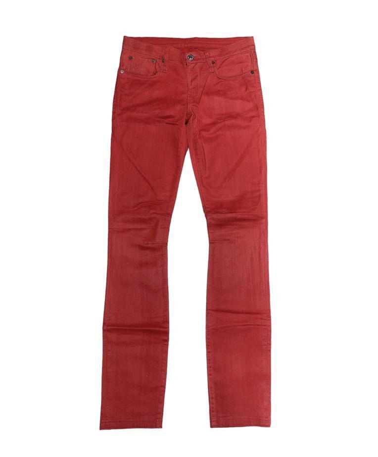 Helmut lang red waxed jeans skinny