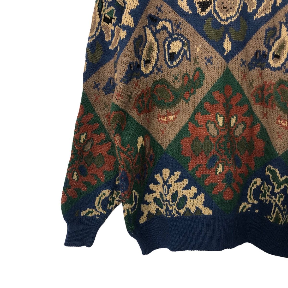 Aran Isles Knitwear Vintage Unbranded Crewneck Fullprint Knitwear Sweater Jumper Size US L / EU 52-54 / 3 - 3 Thumbnail