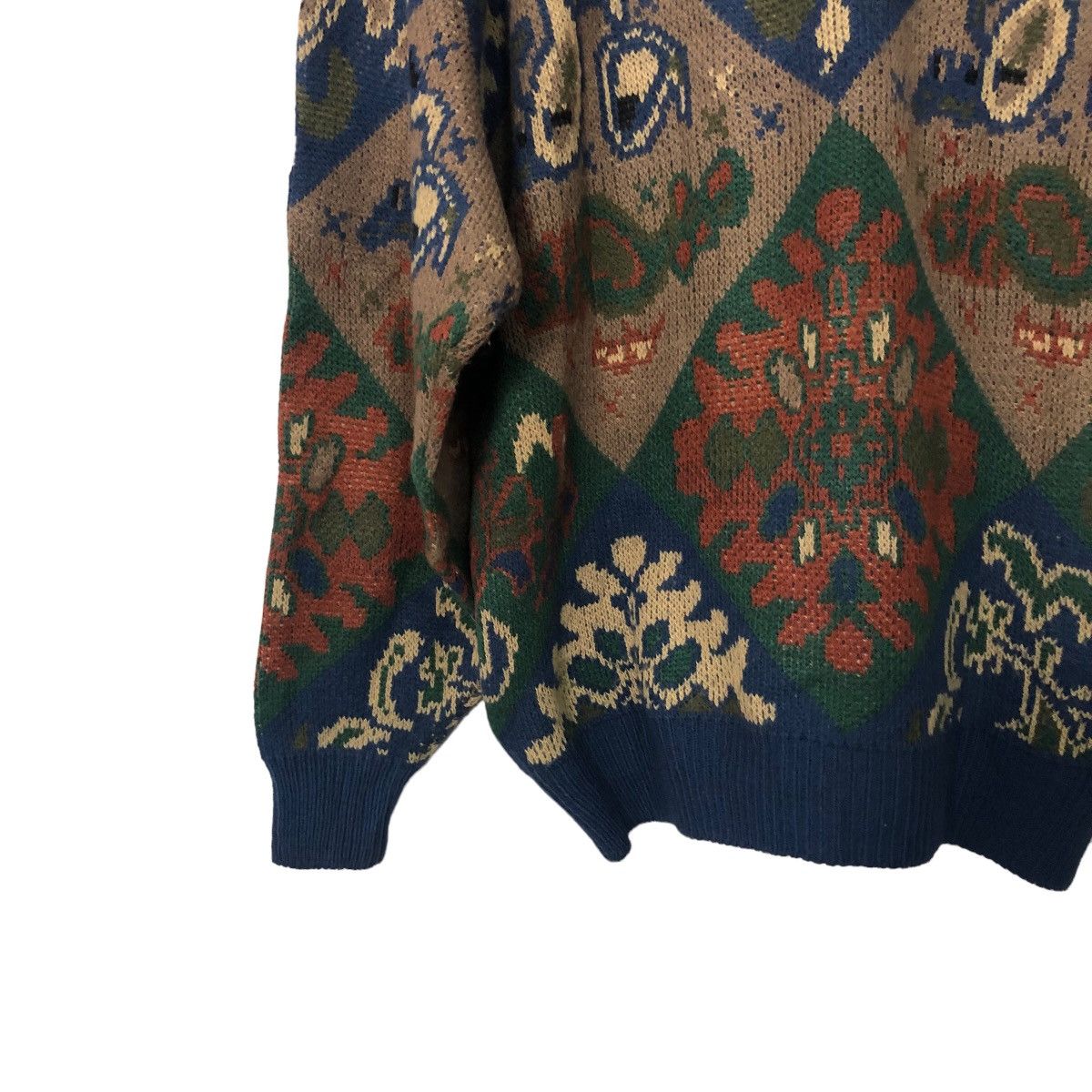 Aran Isles Knitwear Vintage Unbranded Crewneck Fullprint Knitwear Sweater Jumper Size US L / EU 52-54 / 3 - 7 Thumbnail