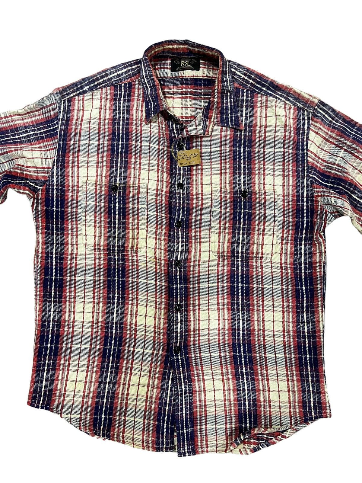 RRL Ralph Lauren RRL 🇺🇸 Beauty Shadow Plaid Thick Cotton Flannel Work Shirt Size US M / EU 48-50 / 2 - 6 Thumbnail