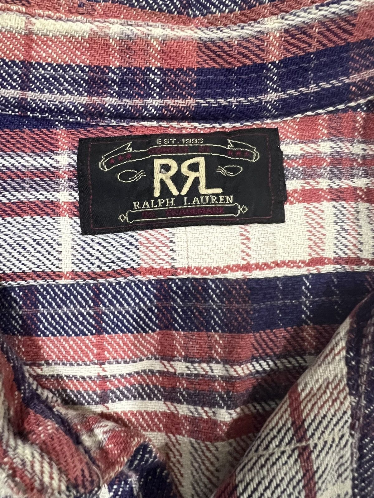 RRL Ralph Lauren RRL 🇺🇸 Beauty Shadow Plaid Thick Cotton Flannel Work Shirt Size US M / EU 48-50 / 2 - 8 Thumbnail