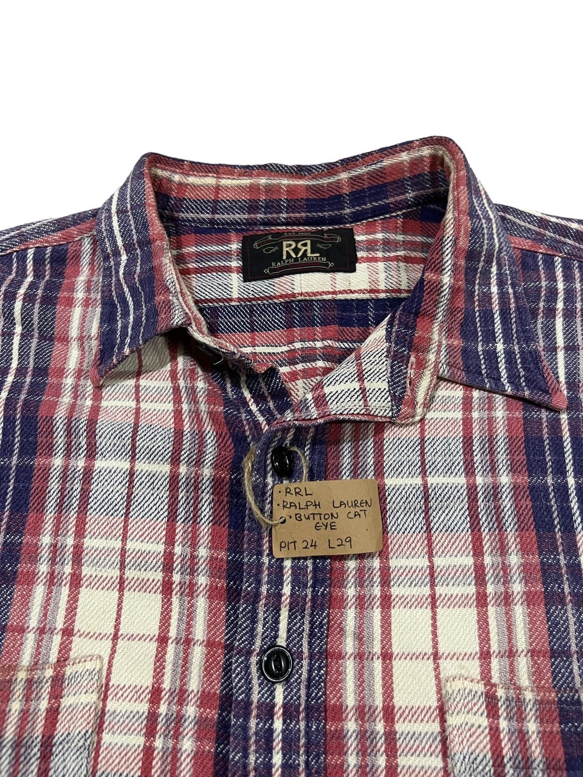 RRL Ralph Lauren RRL 🇺🇸 Beauty Shadow Plaid Thick Cotton Flannel Work Shirt Size US M / EU 48-50 / 2 - 4 Thumbnail
