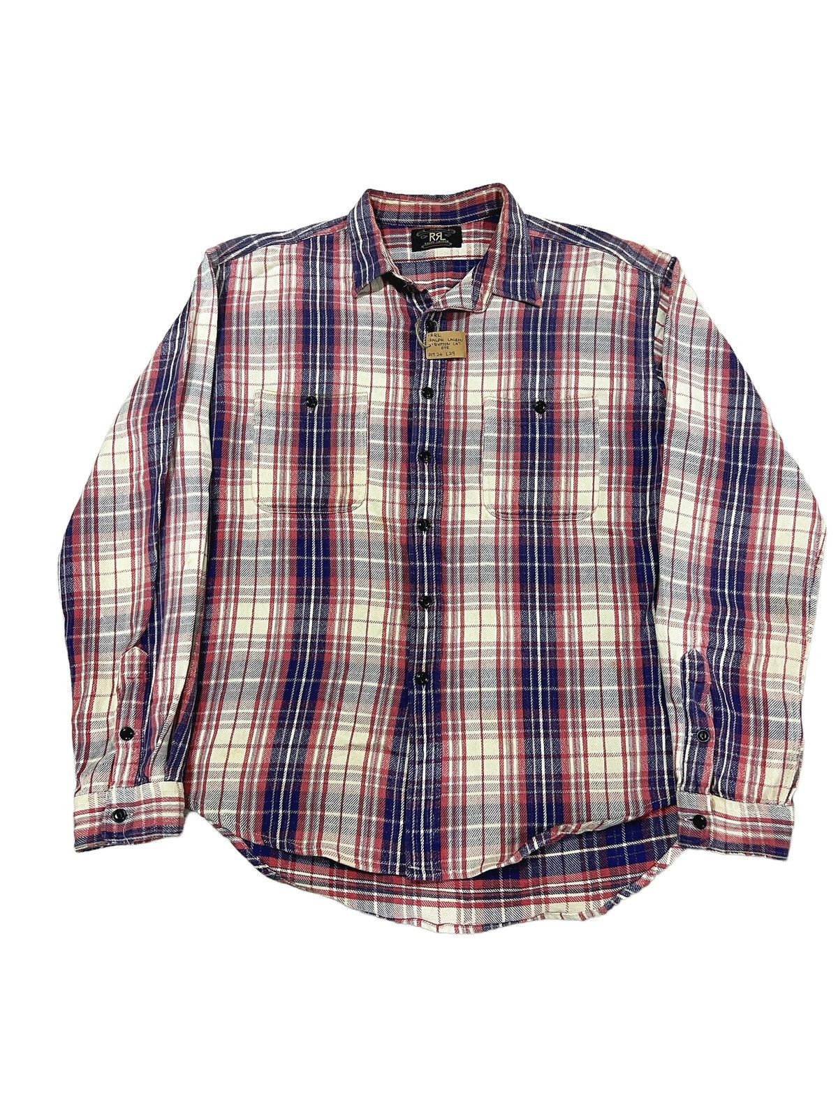 RRL Ralph Lauren RRL 🇺🇸 Beauty Shadow Plaid Thick Cotton Flannel Work Shirt Size US M / EU 48-50 / 2 - 3 Thumbnail
