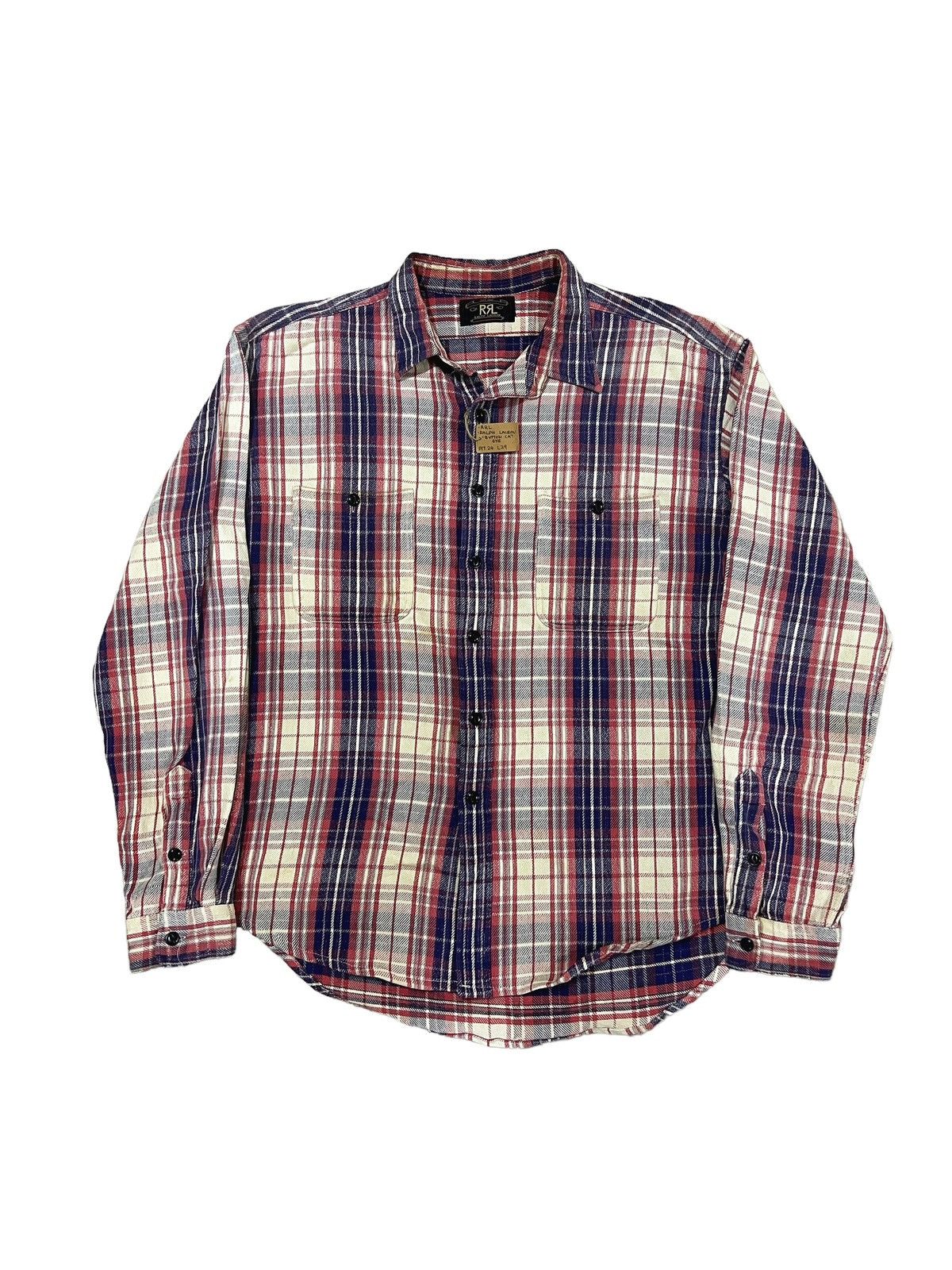 RRL Ralph Lauren RRL 🇺🇸 Beauty Shadow Plaid Thick Cotton Flannel Work Shirt Size US M / EU 48-50 / 2 - 2 Thumbnail