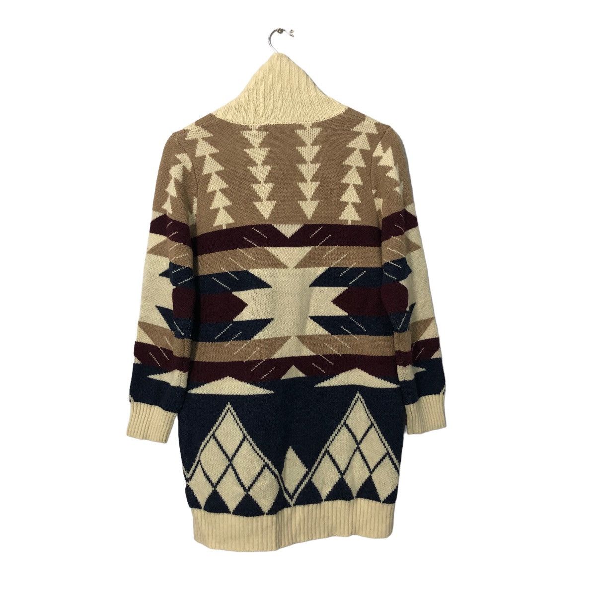 image of Navajo x Patterned Cardigans Vintage Cutie Blonde Button Up Full Print Knitwear Cardigan (Size Medi