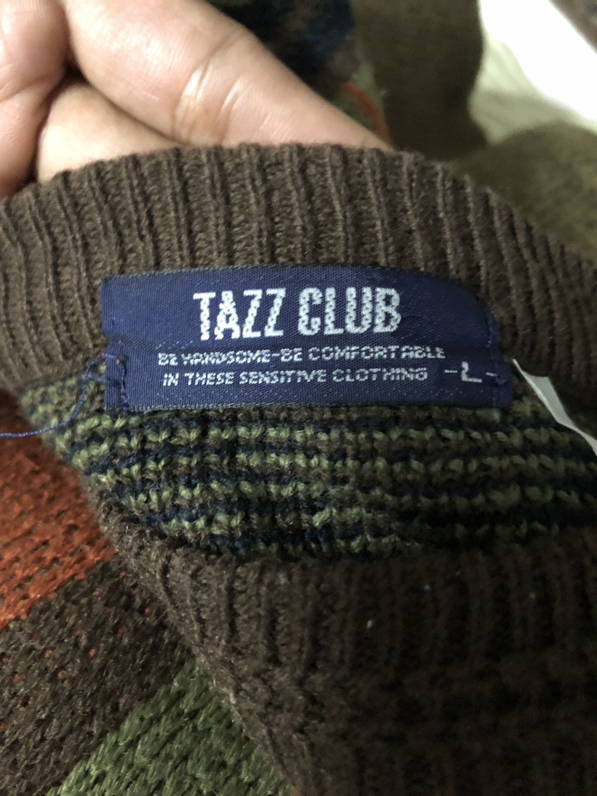 Homespun Knitwear Vintage Tazz Club Crewneck Embroidery Full Print Knitwear Size US L / EU 52-54 / 3 - 9 Thumbnail