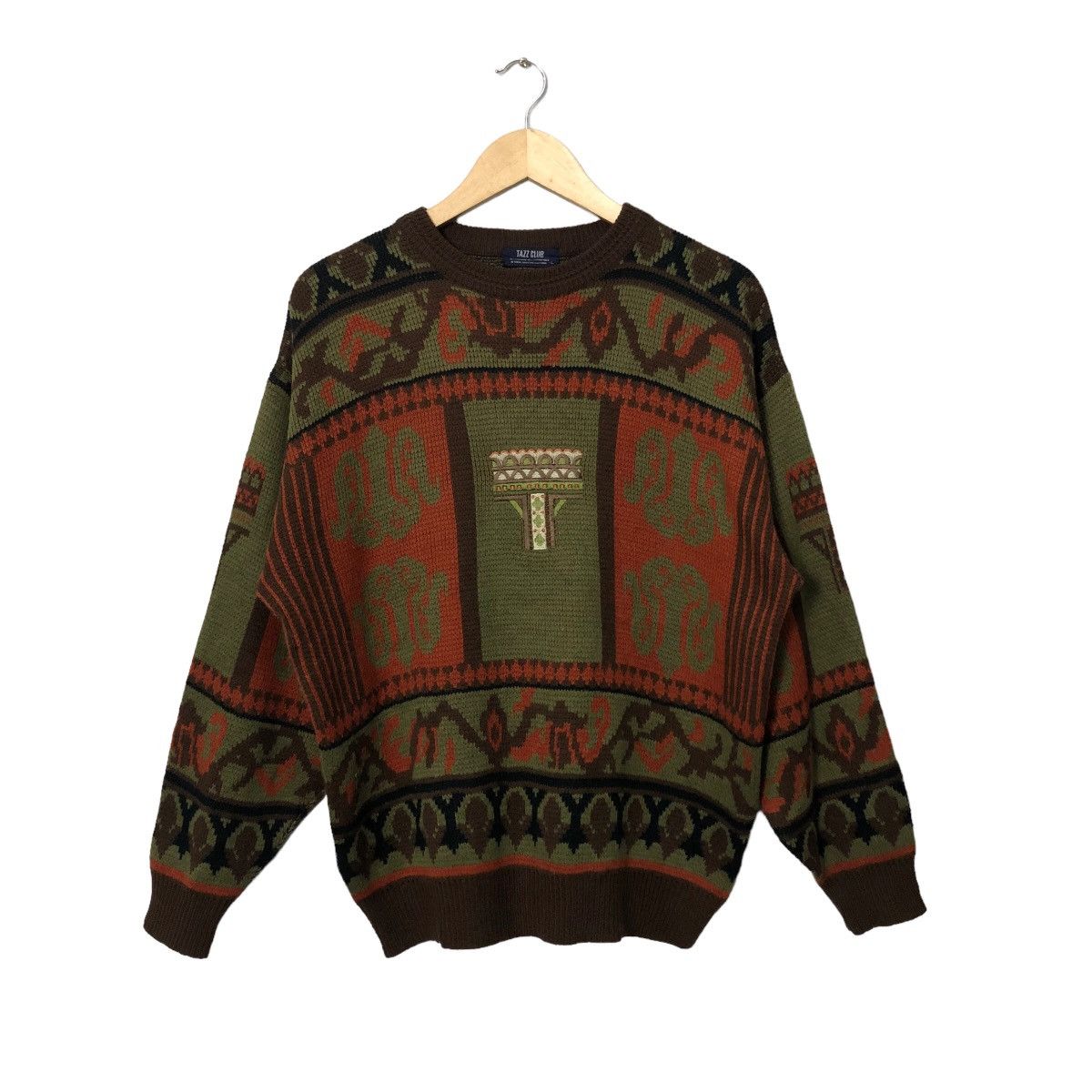 Homespun Knitwear Vintage Tazz Club Crewneck Embroidery Full Print Knitwear Size US L / EU 52-54 / 3 - 1 Thumbnail