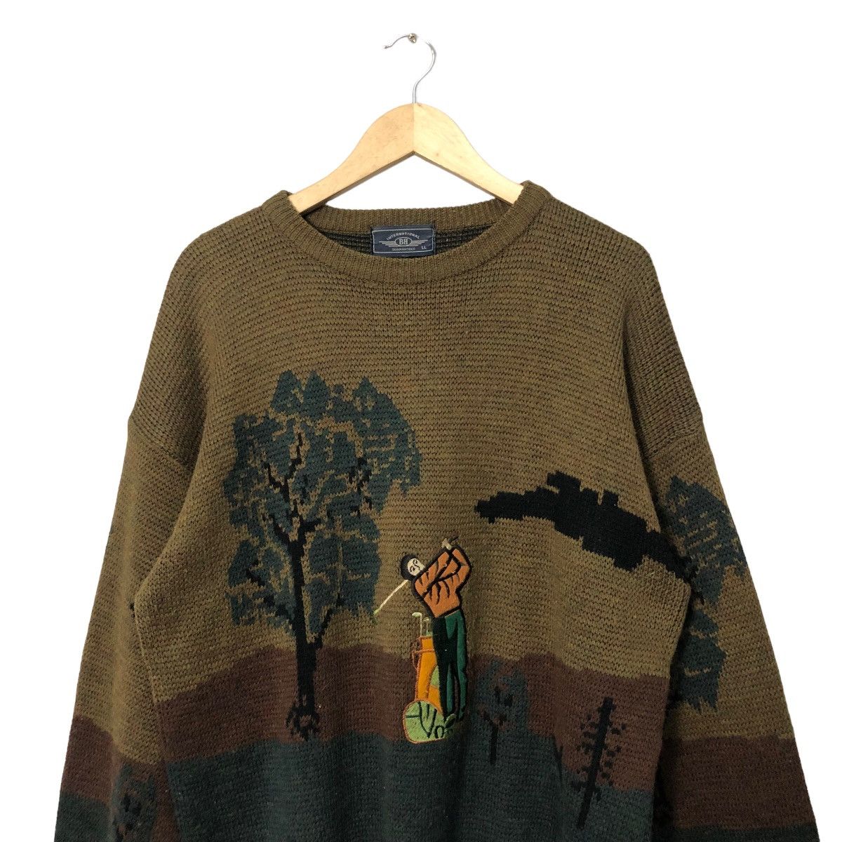 Aran Isles Knitwear Vintage International Crewneck Embroidery Big Logo Knitwear Size US XL / EU 56 / 4 - 4 Thumbnail