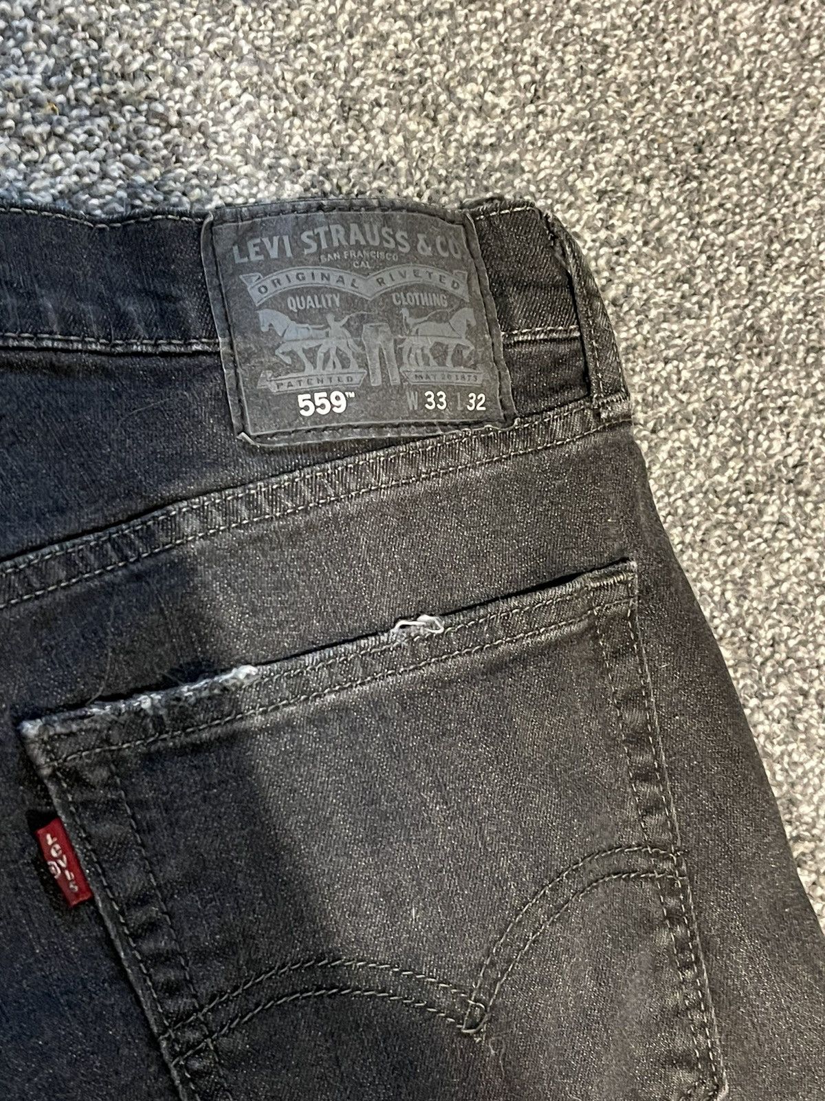 Levi's × Vintage Levis 559 Distressed Denim 33 x 32 Size US 32 / EU 48 - 9 Thumbnail