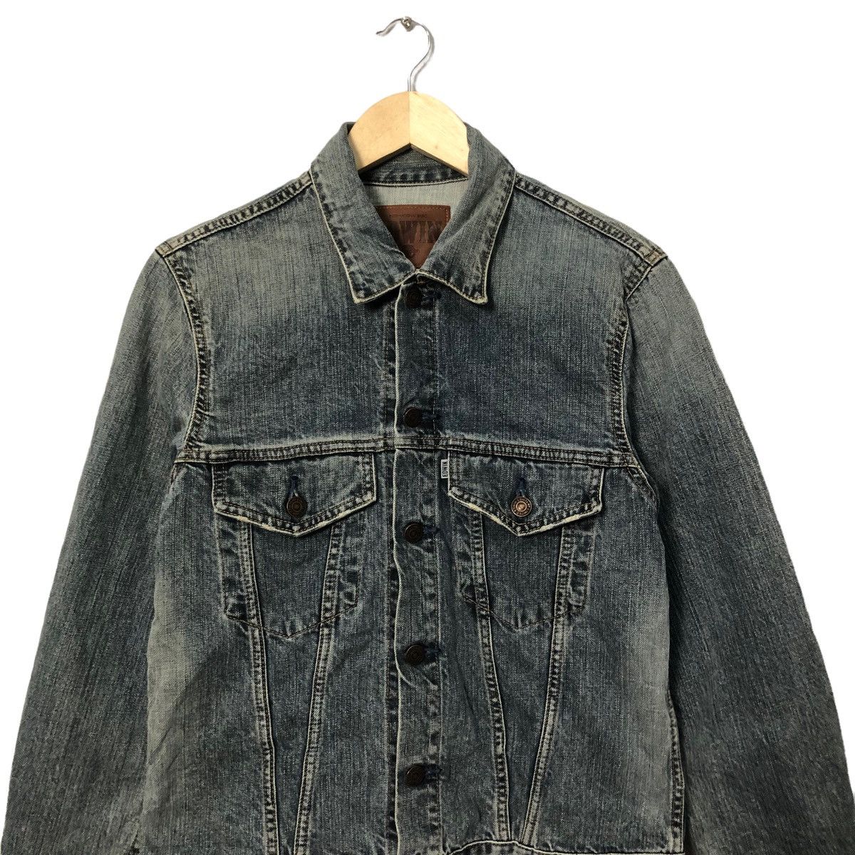 Edwin Vintage Edwin Jeans Button Ups Faded Denim Jacket Size US S / EU 44-46 / 1 - 4 Thumbnail