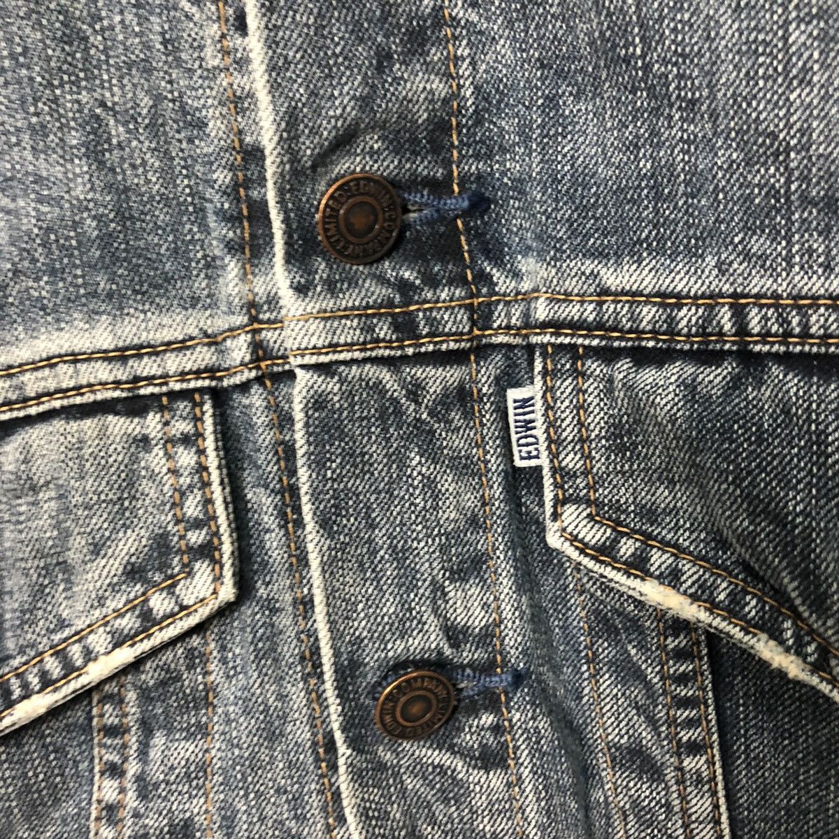 Edwin Vintage Edwin Jeans Button Ups Faded Denim Jacket Size US S / EU 44-46 / 1 - 9 Thumbnail