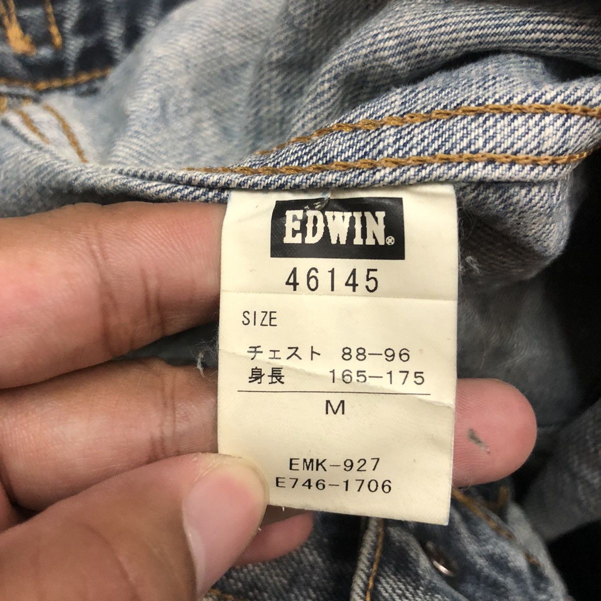 Edwin Vintage Edwin Jeans Button Ups Faded Denim Jacket Size US S / EU 44-46 / 1 - 11 Thumbnail