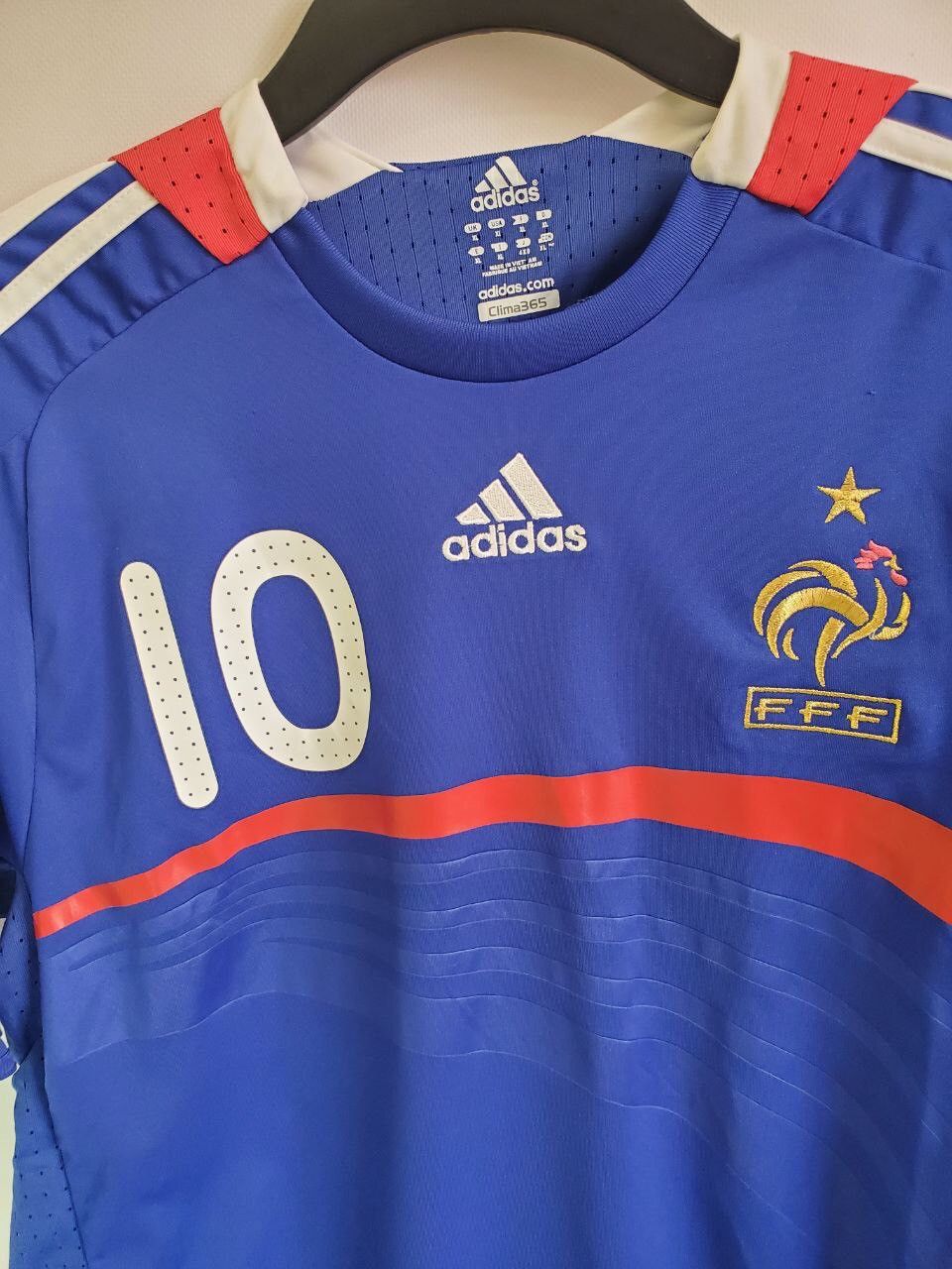 Adidas Adidas France 2006 Home World Cup Soccer Jersey ZIDANE #10 Size US XL / EU 56 / 4 - 3 Thumbnail