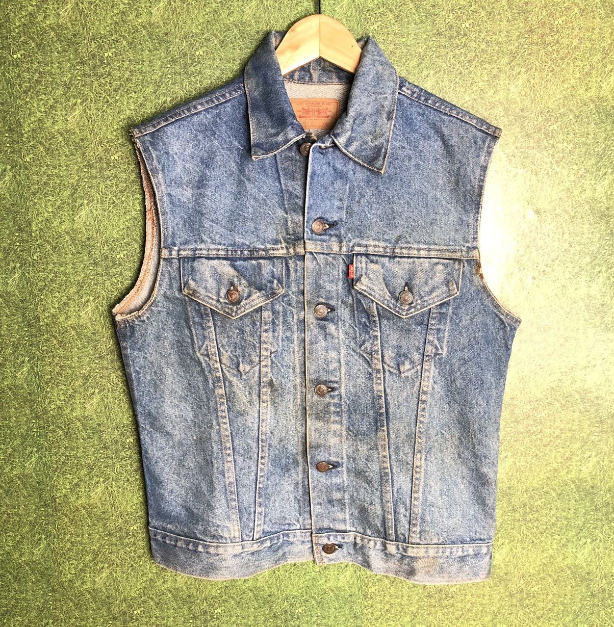 Levi's Vintage Clothing × Vintage VINTAGE 80s LEVI’S 70505-0217 DISSTRESSED DENIM JACKET Size US M / EU 48-50 / 2 - 1 Thumbnail