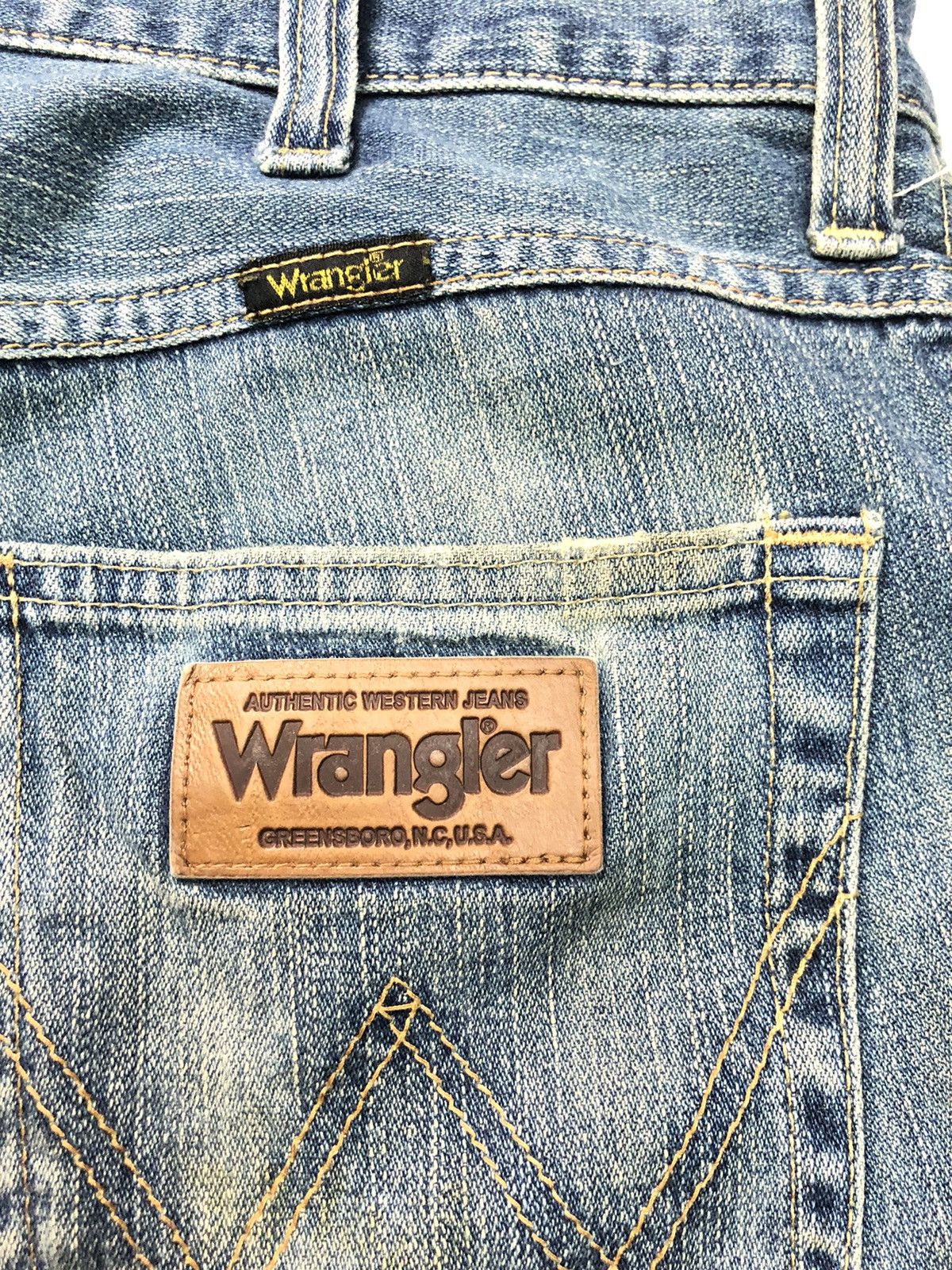 Vintage × Wrangler VINTAGE WRANGLER BLUE WASH DISSTRESSED DENIM Size US 31 - 10 Thumbnail