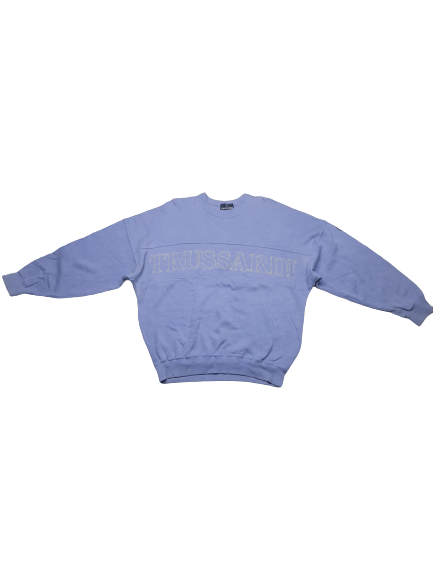 Designer × Trussardi × Vintage VINTAGE TRUSARDI EMBROIDERY BIG SPELLOUT CREWNECK SWEATSHIR Size US M / EU 48-50 / 2 - 8 Thumbnail