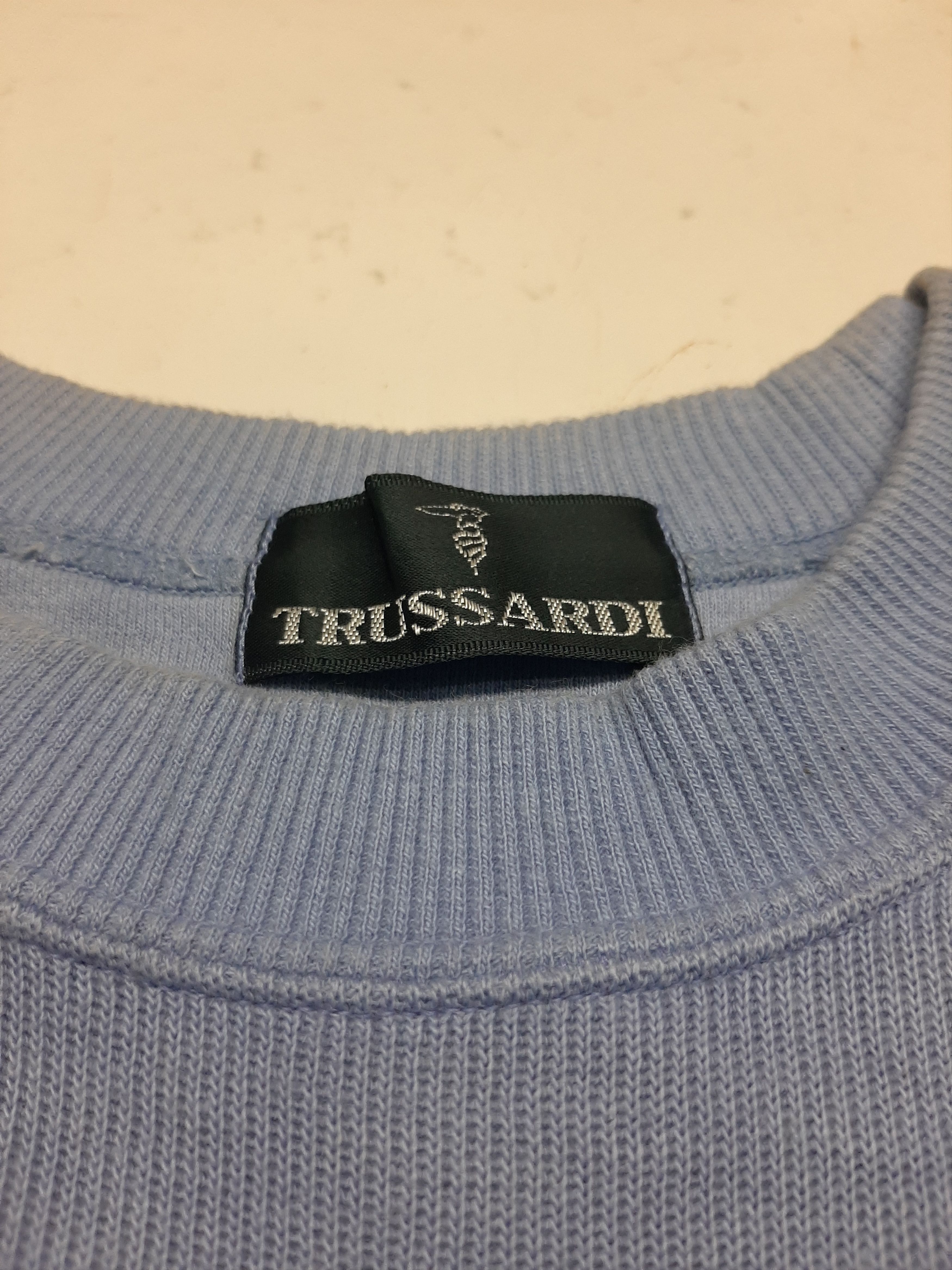 Designer × Trussardi × Vintage VINTAGE TRUSARDI EMBROIDERY BIG SPELLOUT CREWNECK SWEATSHIR Size US M / EU 48-50 / 2 - 2 Thumbnail