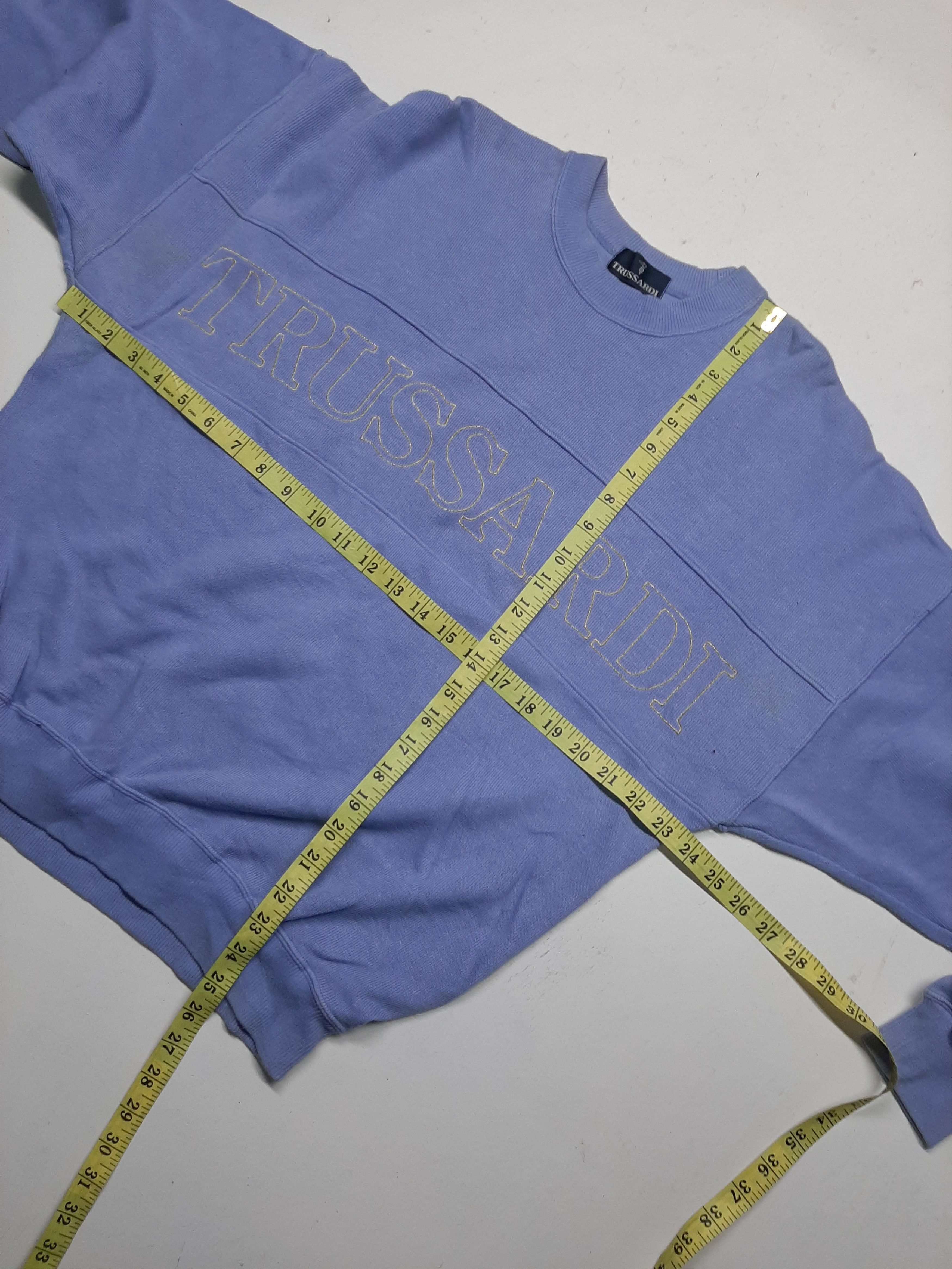 Designer × Trussardi × Vintage VINTAGE TRUSARDI EMBROIDERY BIG SPELLOUT CREWNECK SWEATSHIR Size US M / EU 48-50 / 2 - 7 Thumbnail