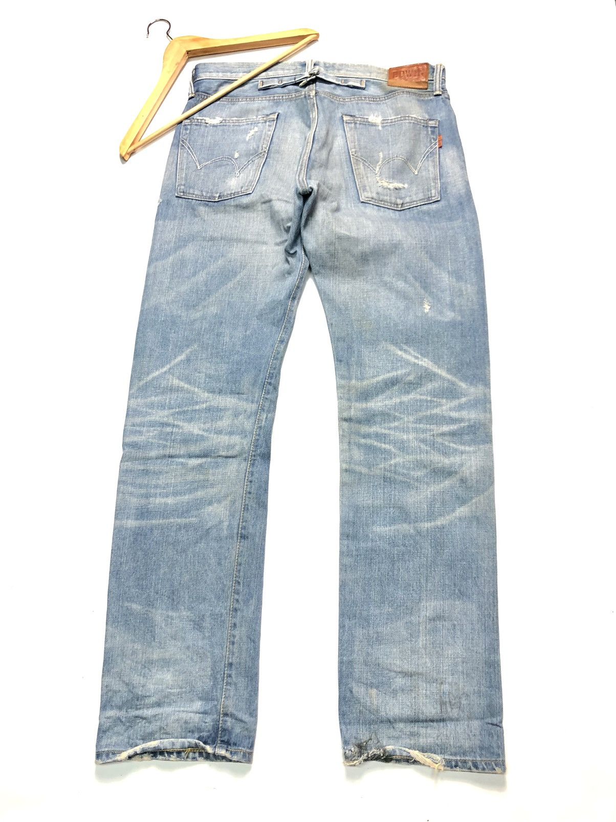 Edwin × Vintage VINTAGE EDWIN SELVEDGE DISTRESSED DENIM Size US 34 / EU 50 - 10 Thumbnail