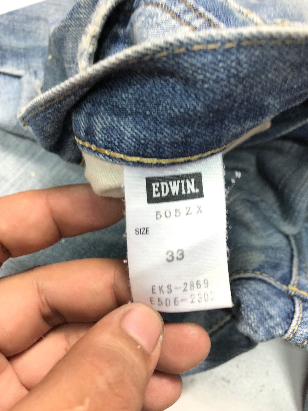 Edwin × Vintage VINTAGE EDWIN SELVEDGE DISTRESSED DENIM Size US 34 / EU 50 - 8 Thumbnail