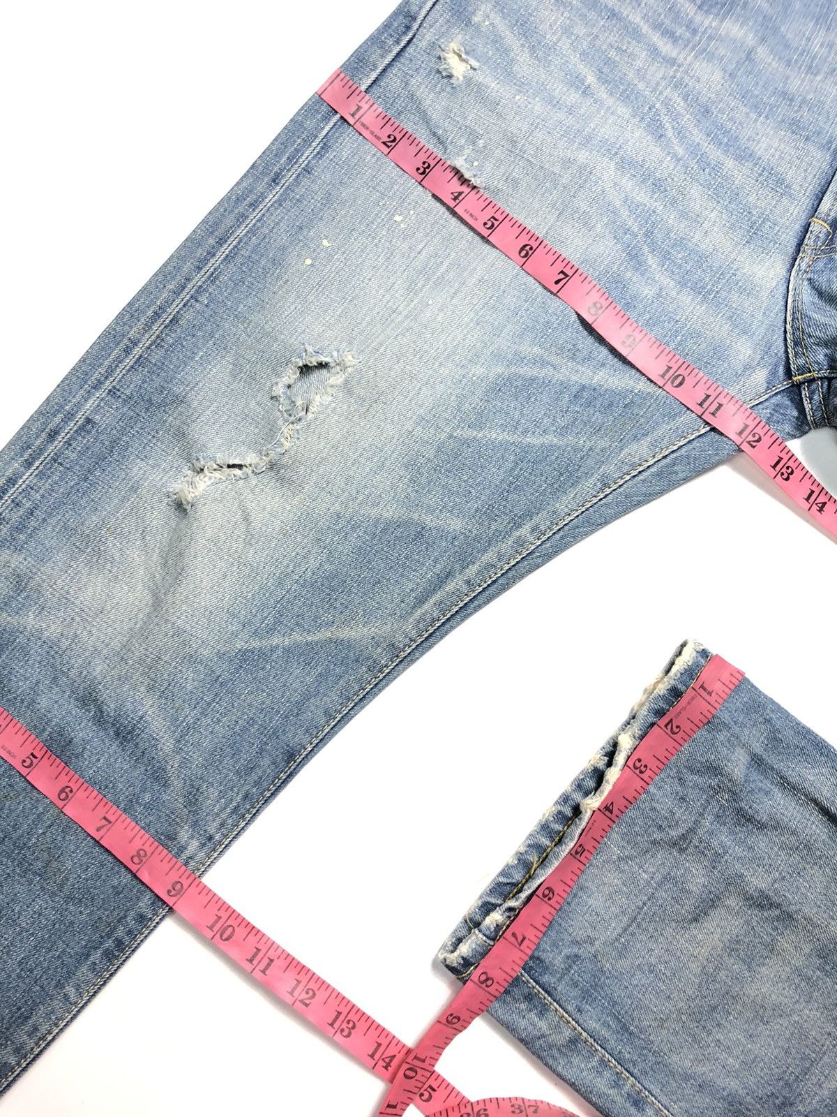 Edwin × Vintage VINTAGE EDWIN SELVEDGE DISTRESSED DENIM Size US 34 / EU 50 - 19 Thumbnail