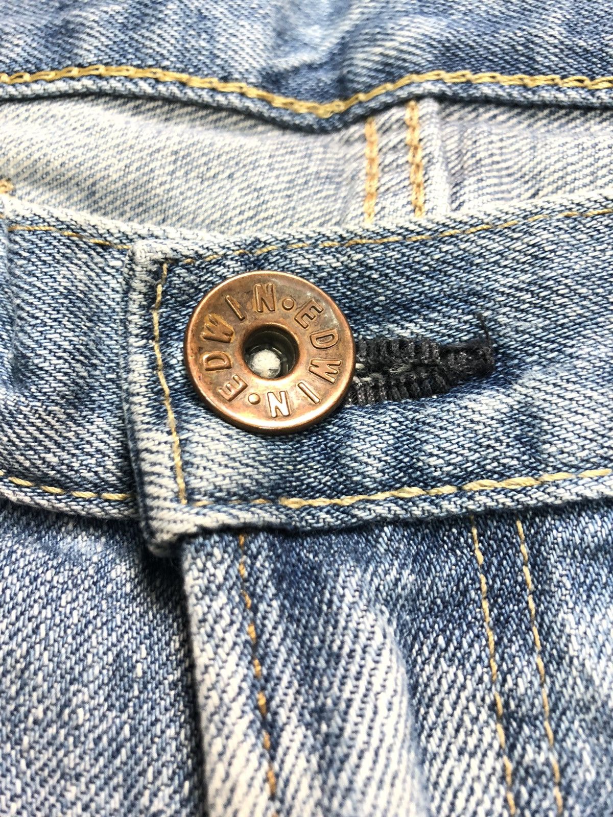 Edwin × Vintage VINTAGE EDWIN SELVEDGE DISTRESSED DENIM Size US 34 / EU 50 - 3 Thumbnail
