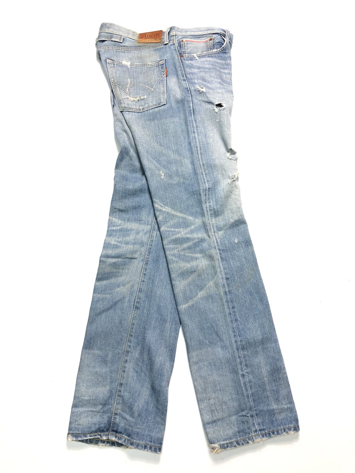 Edwin × Vintage VINTAGE EDWIN SELVEDGE DISTRESSED DENIM Size US 34 / EU 50 - 16 Thumbnail