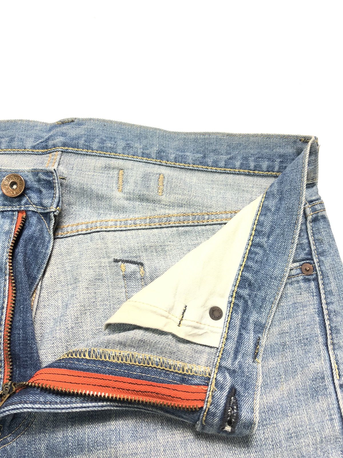 Edwin × Vintage VINTAGE EDWIN SELVEDGE DISTRESSED DENIM Size US 34 / EU 50 - 6 Thumbnail