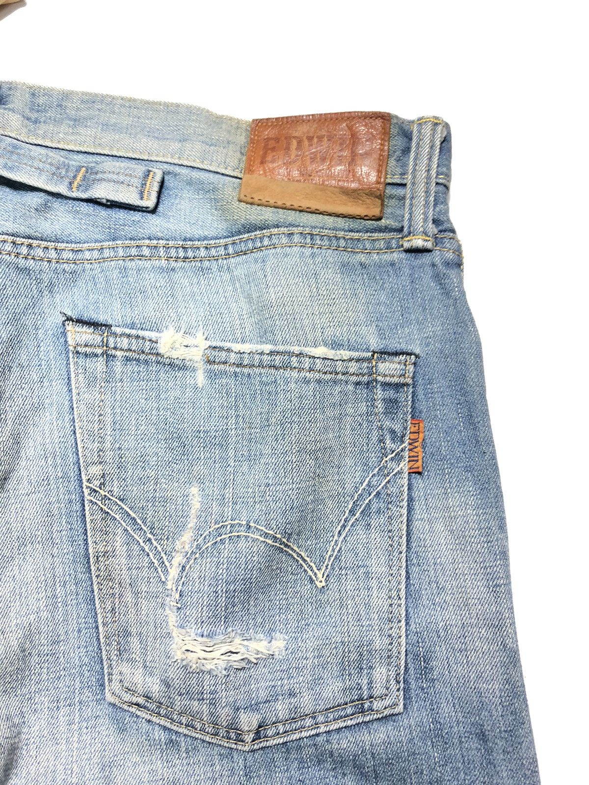 Edwin × Vintage VINTAGE EDWIN SELVEDGE DISTRESSED DENIM Size US 34 / EU 50 - 12 Thumbnail