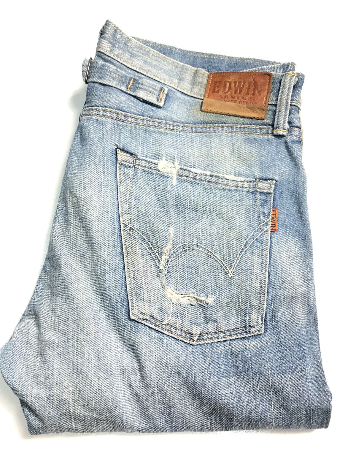 Edwin × Vintage VINTAGE EDWIN SELVEDGE DISTRESSED DENIM Size US 34 / EU 50 - 20 Thumbnail