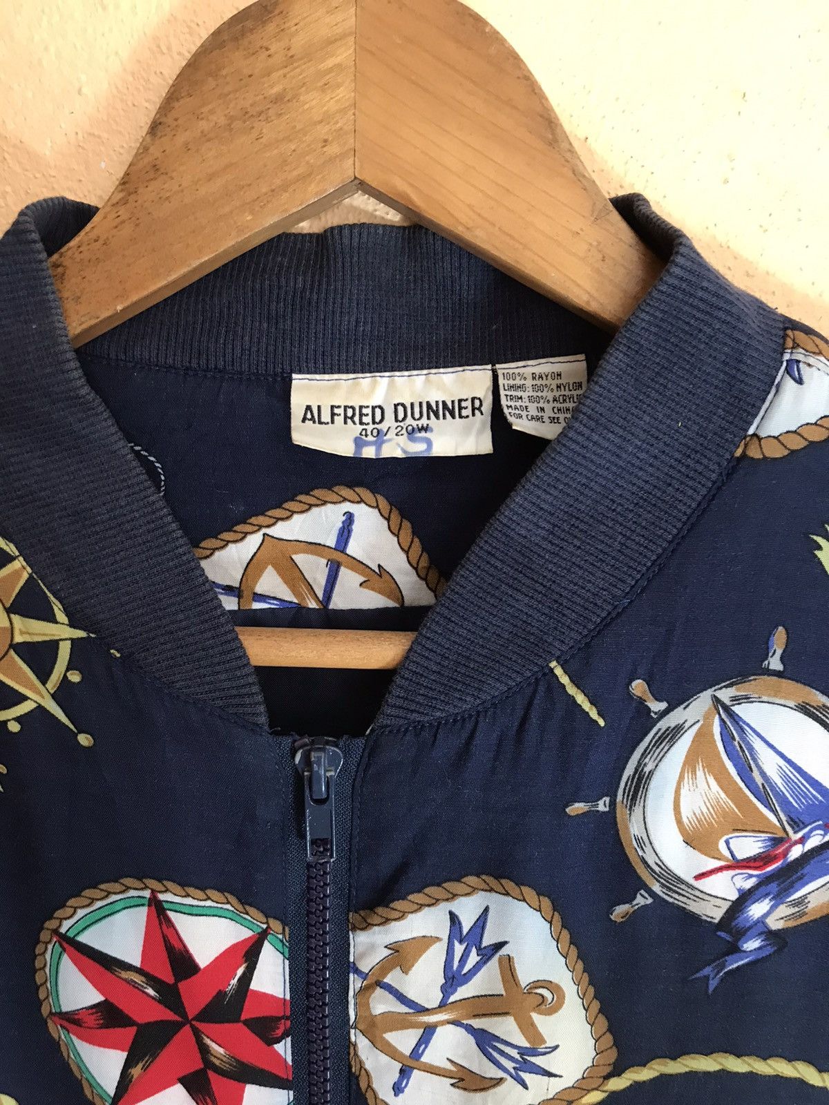 Alfred Dunhill ALFRED DUNNER full print silk gold bomber jacket Size US L / EU 52-54 / 3 - 4 Thumbnail