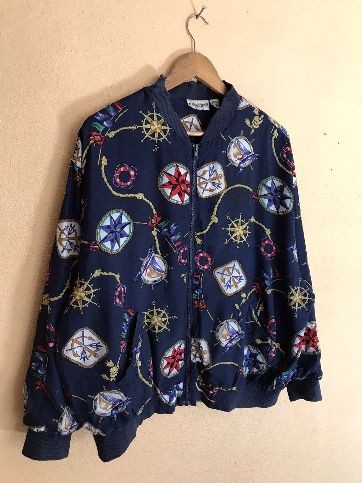 Alfred Dunhill ALFRED DUNNER full print silk gold bomber jacket Size US L / EU 52-54 / 3 - 2 Thumbnail