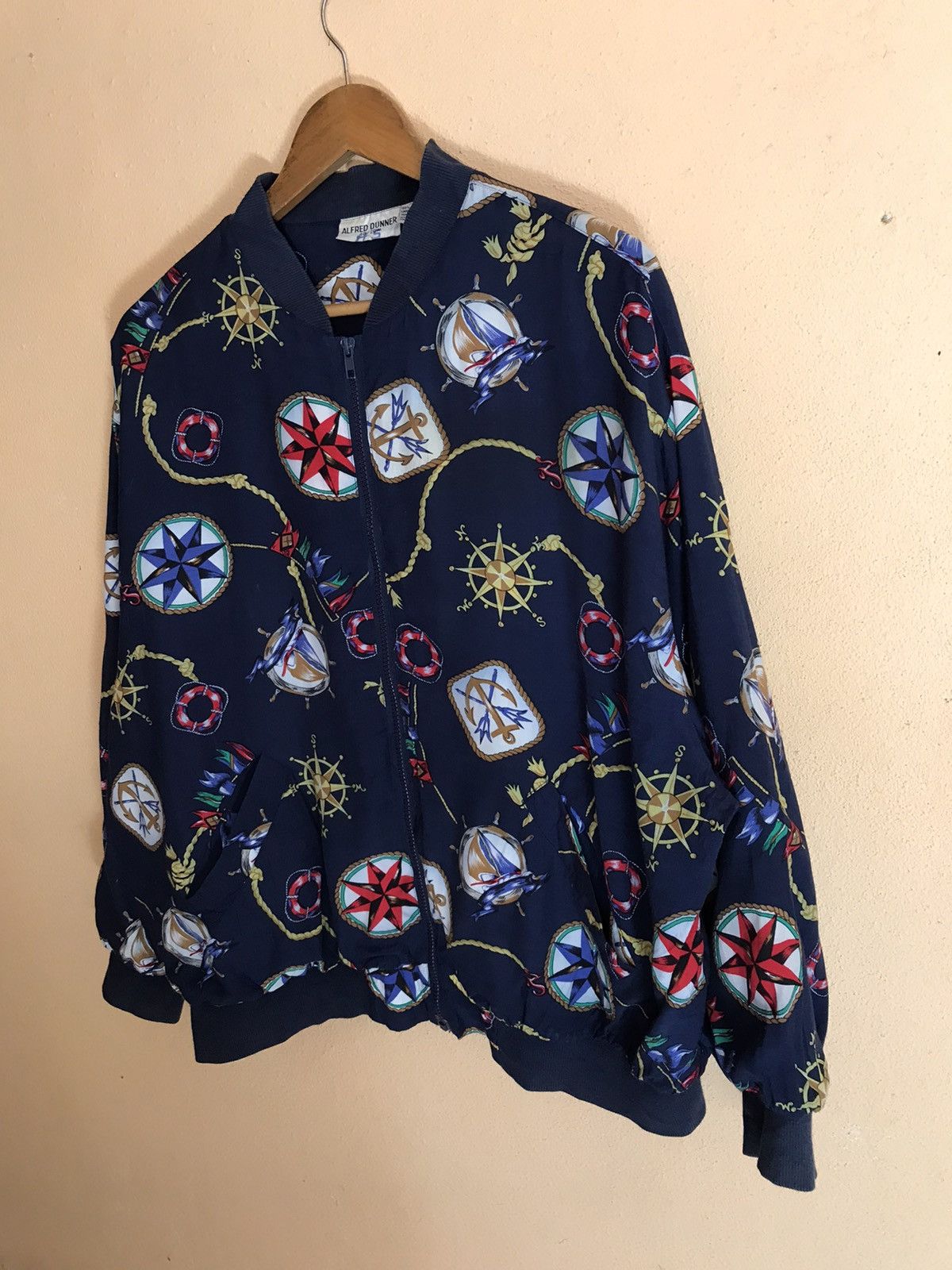 Alfred Dunhill ALFRED DUNNER full print silk gold bomber jacket Size US L / EU 52-54 / 3 - 3 Thumbnail