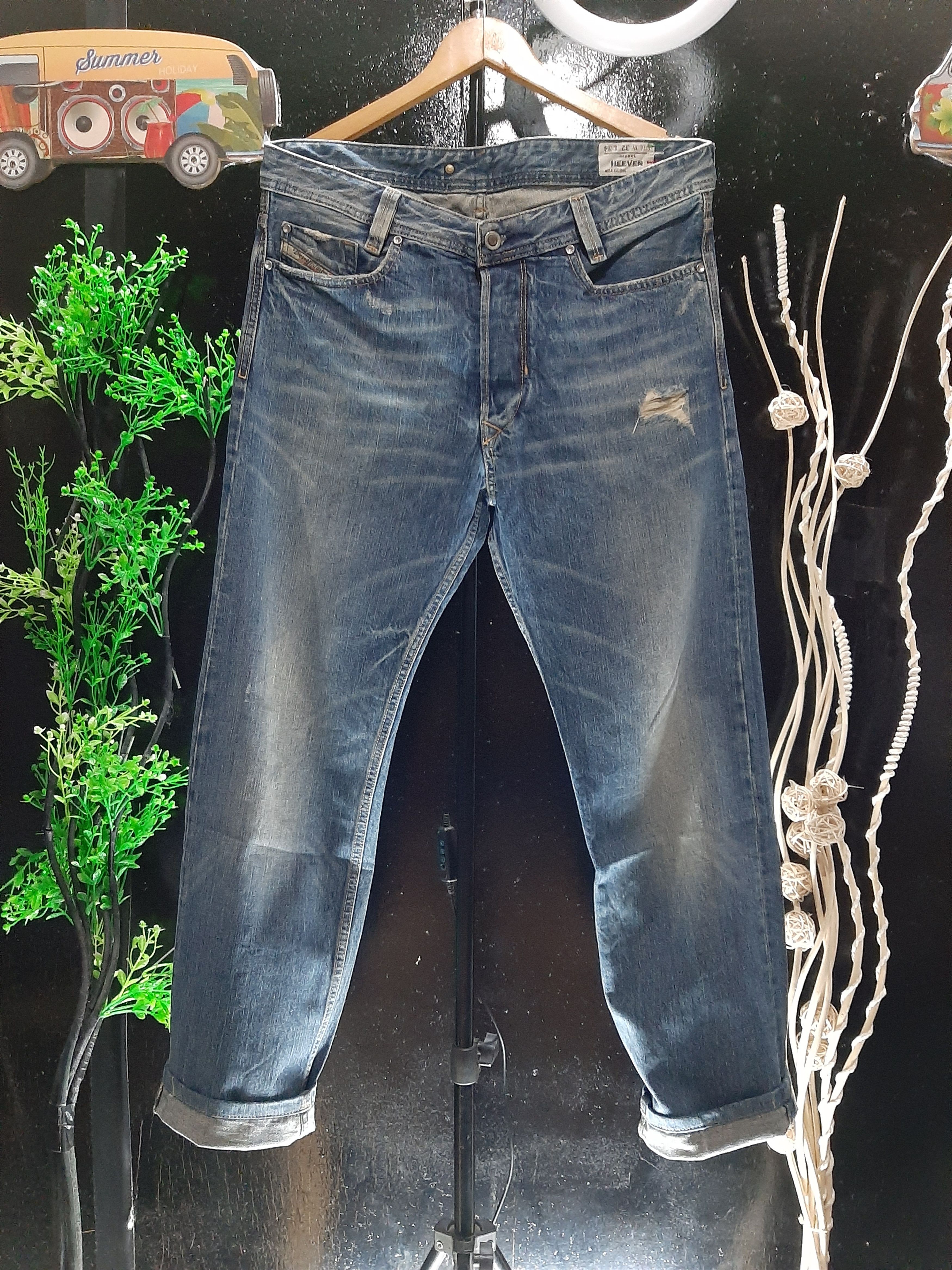 Diesel DIESEL HEEVEN DISTRESSED DENIM NICE DESIGN 👌 Size US 34 / EU 50 - 1 Thumbnail