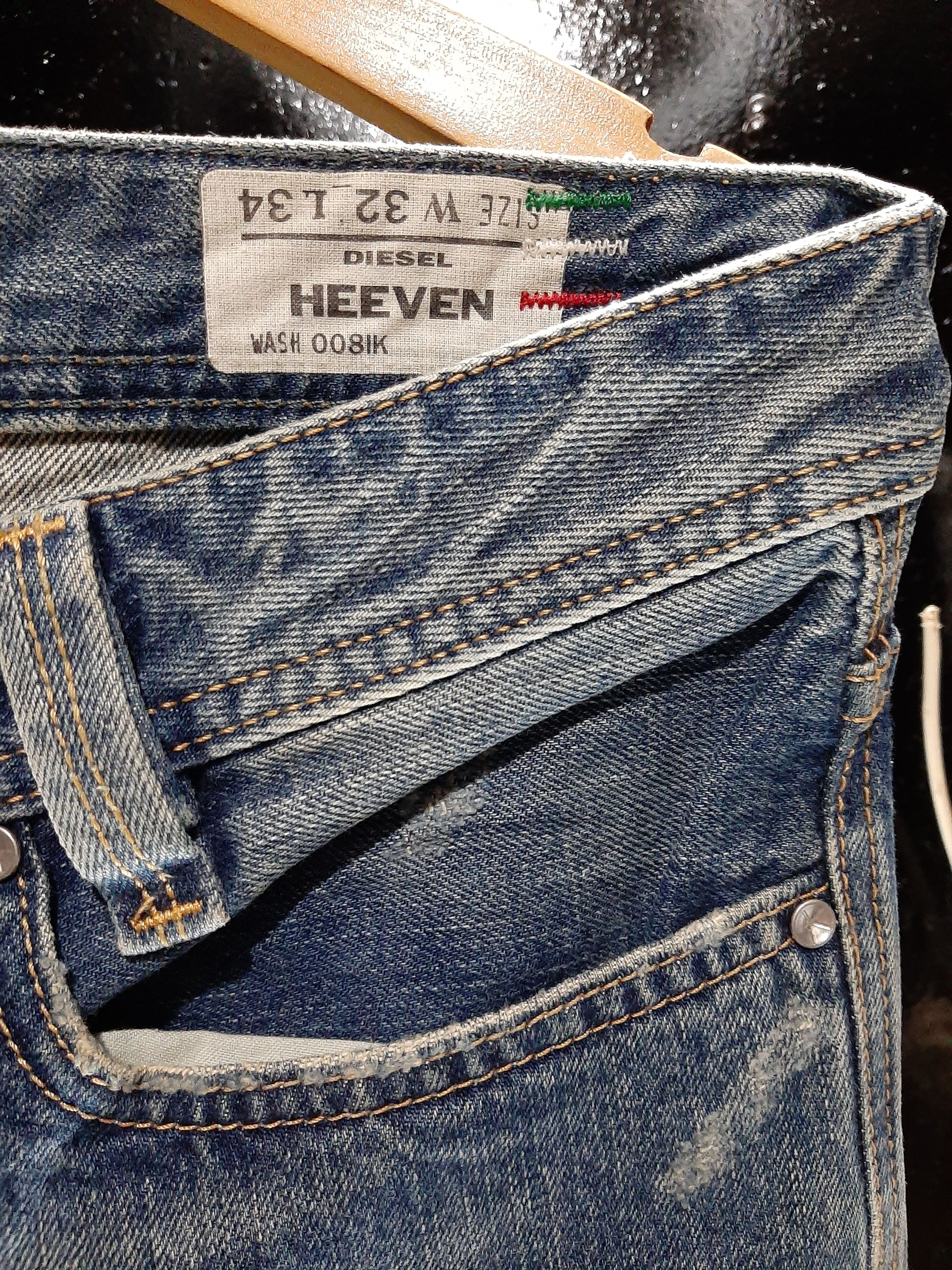 Diesel DIESEL HEEVEN DISTRESSED DENIM NICE DESIGN 👌 Size US 34 / EU 50 - 4 Thumbnail