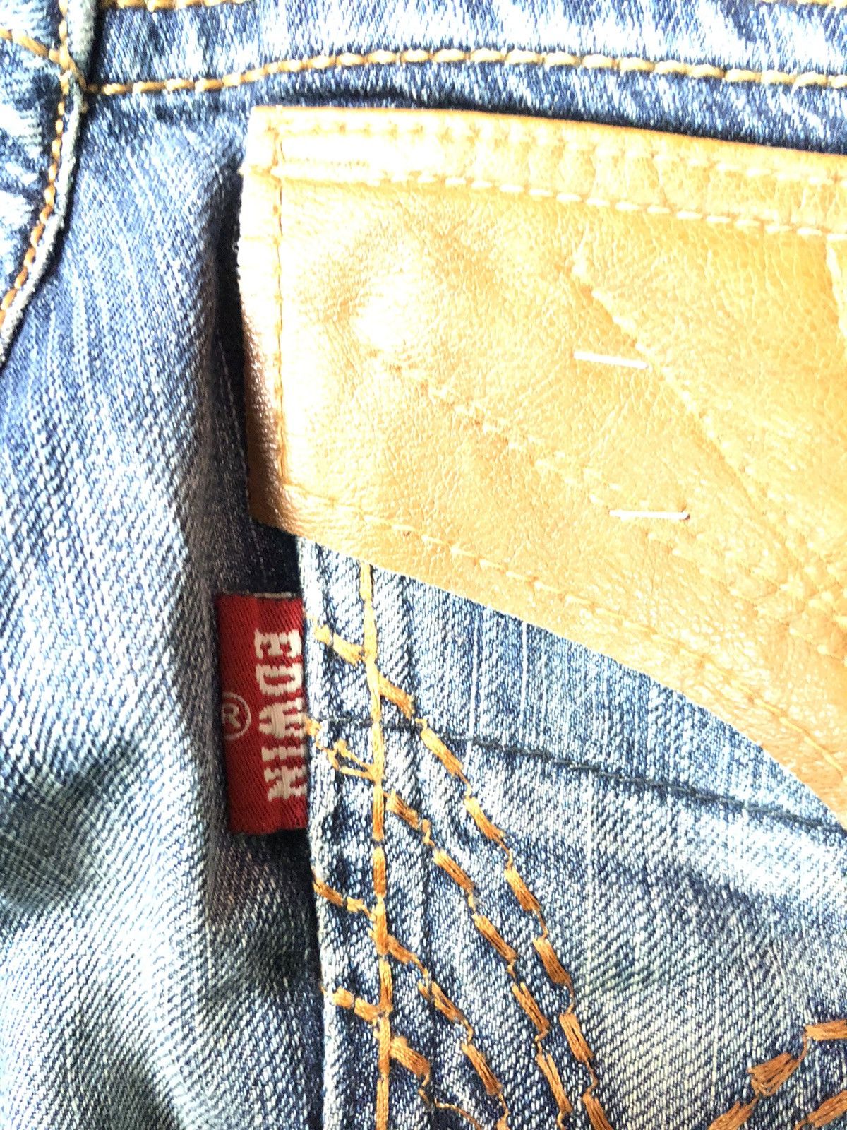 Edwin × Vintage VINTAGE EDWIN BLUE WASH DISSTRESSED DENIM Size US 30 / EU 46 - 12 Thumbnail