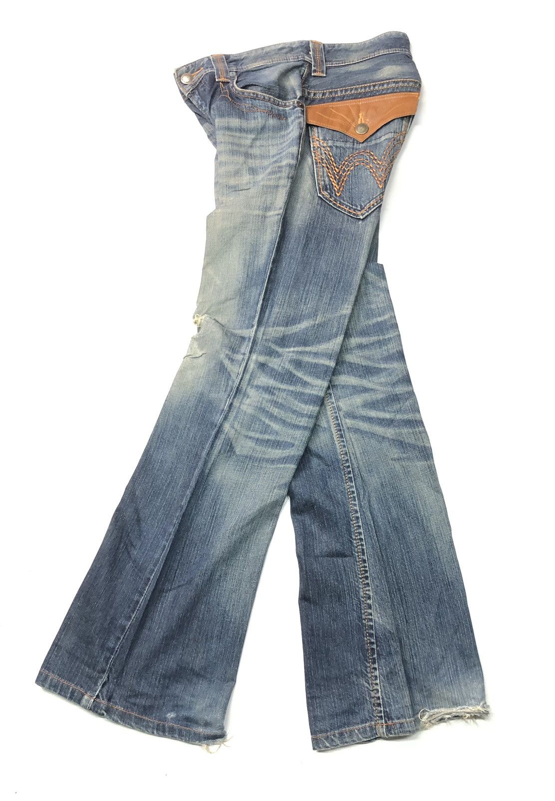 Edwin × Vintage VINTAGE EDWIN BLUE WASH DISSTRESSED DENIM Size US 30 / EU 46 - 2 Thumbnail