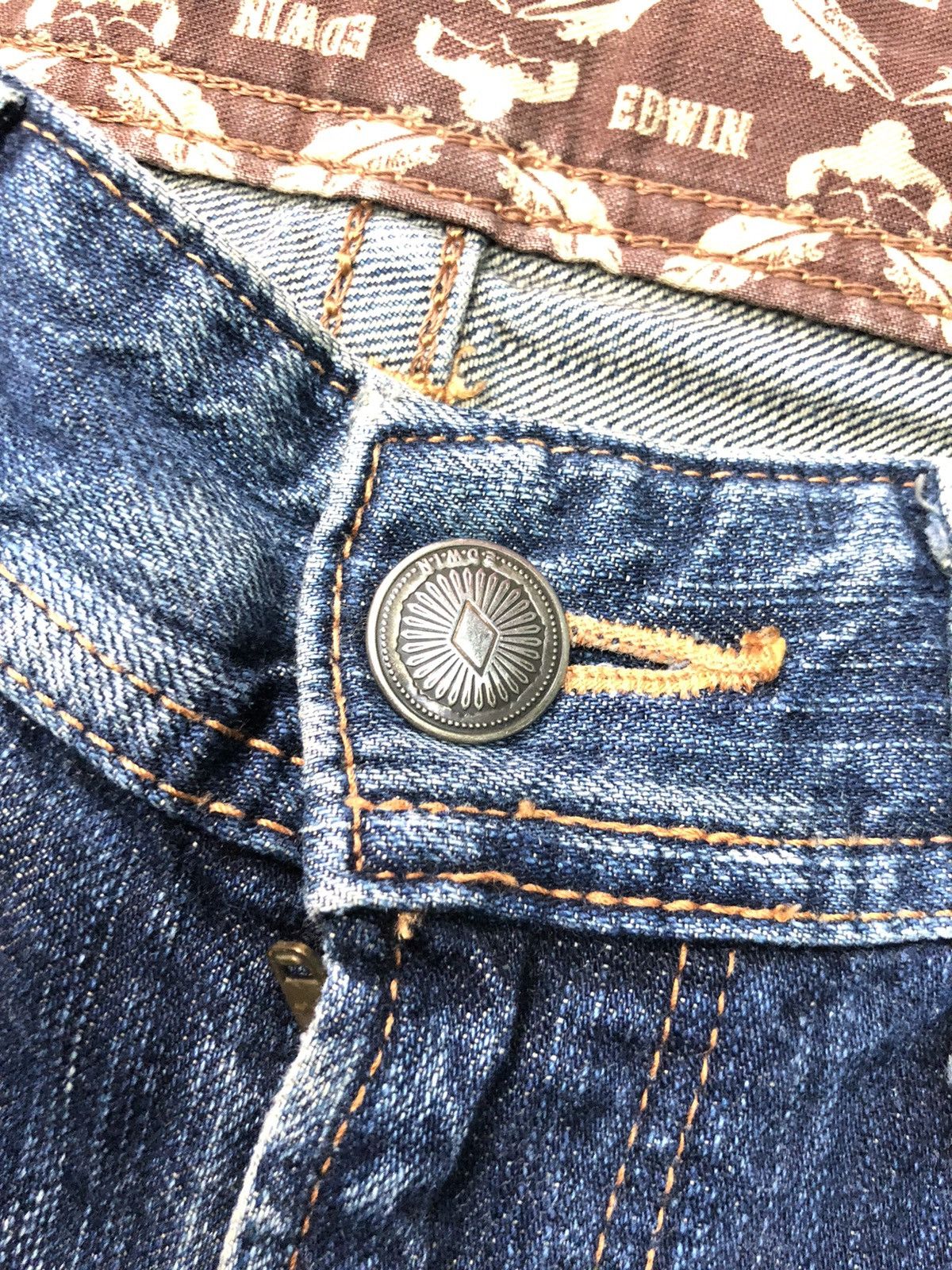 Edwin × Vintage VINTAGE EDWIN BLUE WASH DISSTRESSED DENIM Size US 30 / EU 46 - 5 Thumbnail